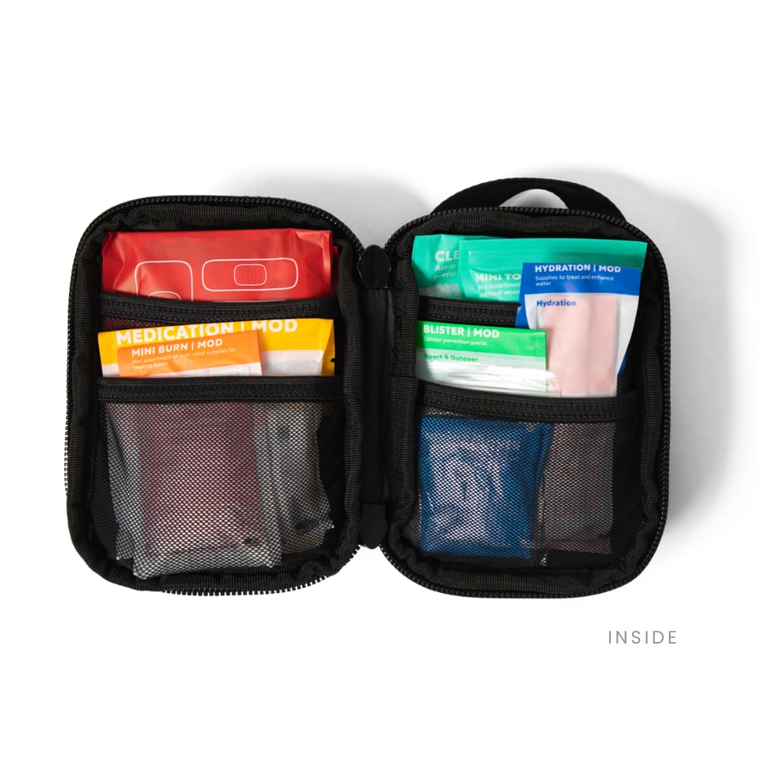 My Medic Sidekick - Camping Hiking and Backpacking First Aid Kit - 70 Items - HSA and FSA Eligible - Small Ifak Great for Travel or Motorcycle - Portable Emergency Kit – Coyote