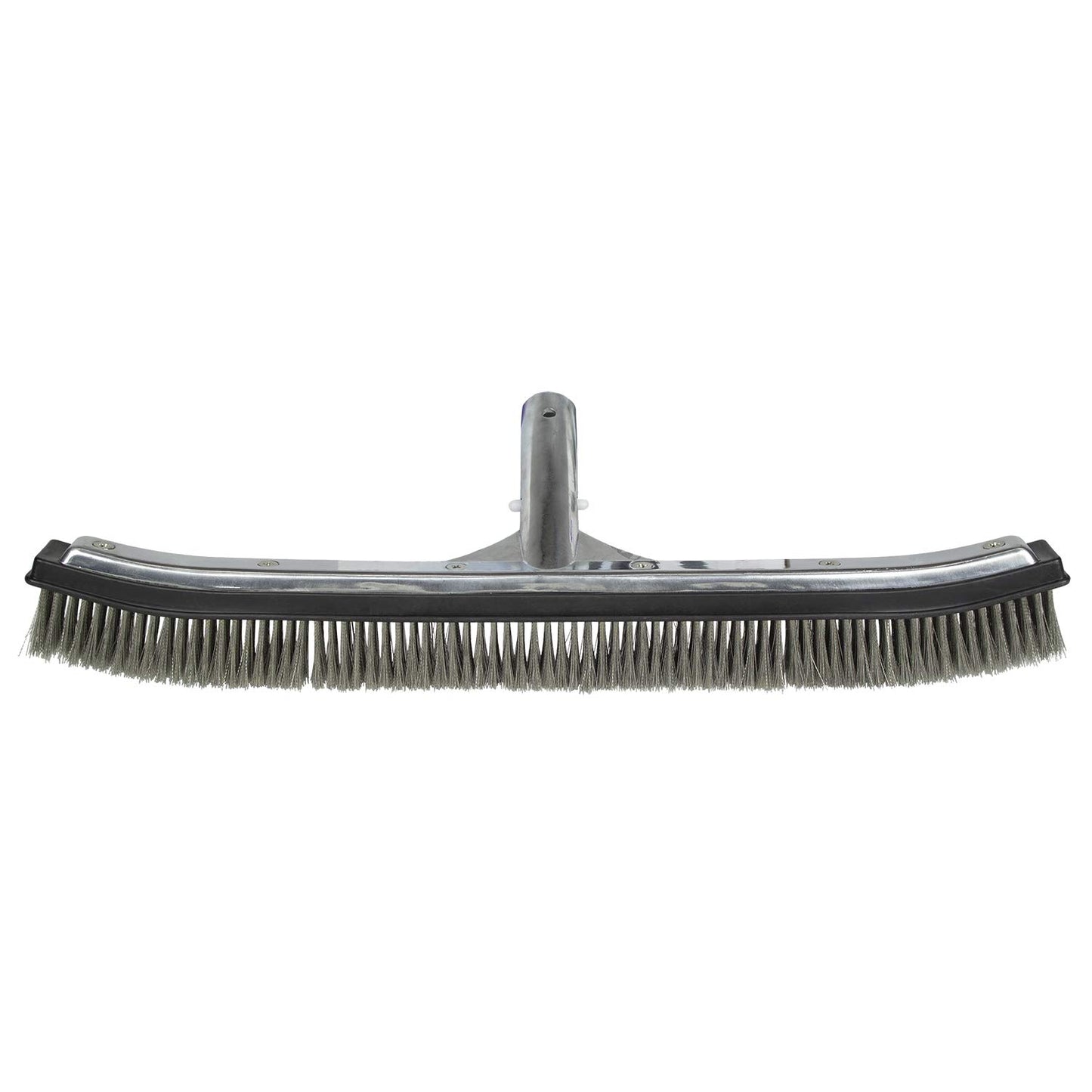 Poolmaster 18-Inch Stainless Steel Pool Algae Brush, Heavy-Duty Aluminum Back, for Gunite Concrete Pools and Spas, Wide Head for Fast Wall and Floor Cleaning