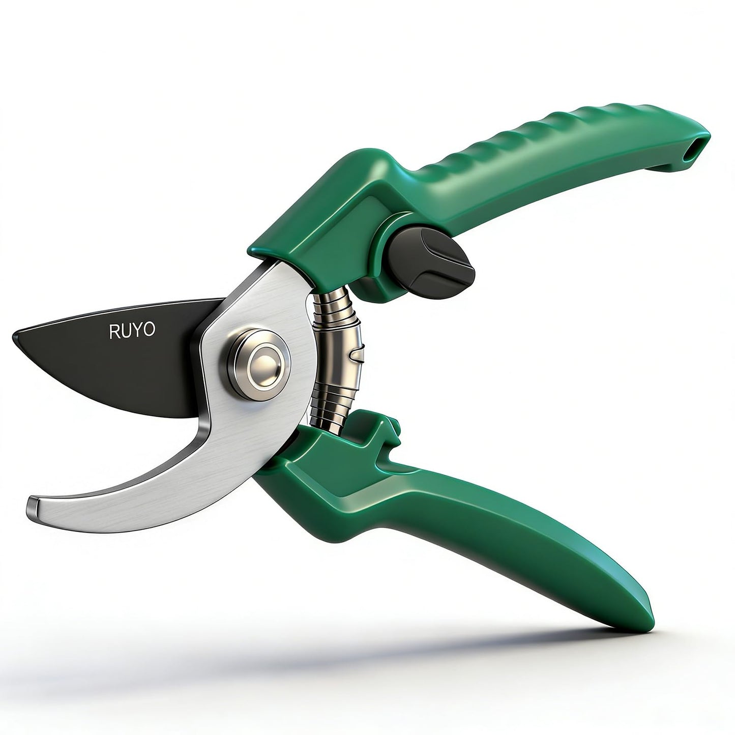 Bypass Pruning Shears, 3/8-Inch Cut Capacity Garden Clippers, Gardening Scissors with Sharp, Rust Resistant Steel Blade (Green, 3/8'')