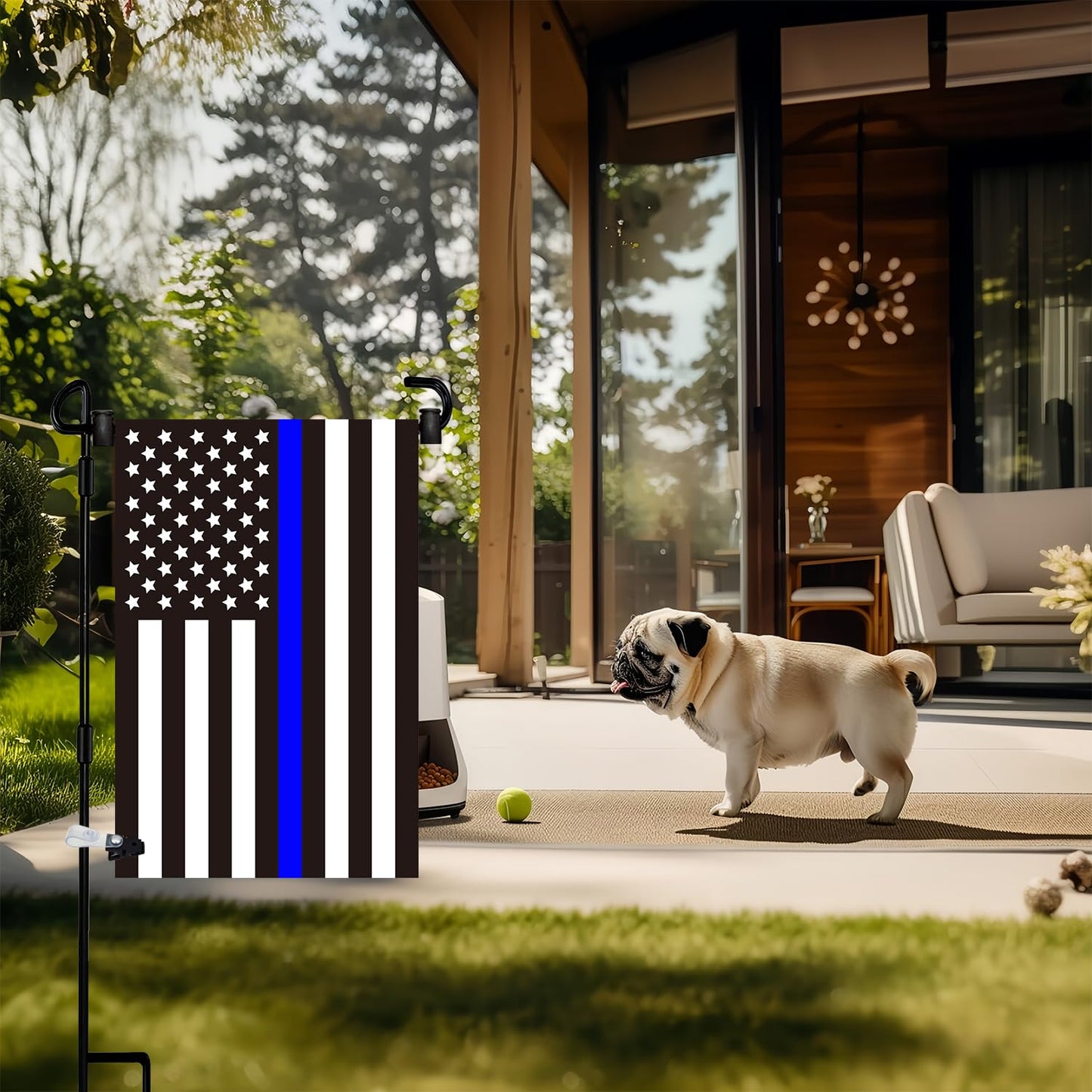 Garden Flag Pole Stand Holder,Akeydeco 10 Pack Garden Flags for Outside with Flag Stopper and Clip Waterproof Powder-Coated Paint for Flag Pole Holder for Outside House,Yard Flags for Outside
