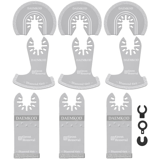 DAEMKOD 9 Pack Diamond Oscillating Tool Blade, Professional Multitool Blades, Grout Removal Blade for Oscillating Tool, Multi Tool Blades Kits for Oscillating Tool Accessories