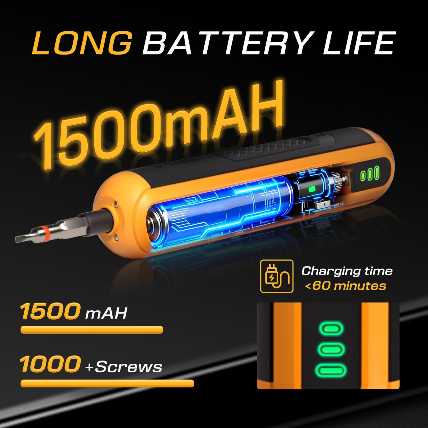 Precision Electric Screwdriver Set, 4V Cordless Mini Power Screwdriver with Push-to-Start & Button, 26 S2 Steel Bits, USB-C Rechargeable for Electronics, PC Repair & Furniture Assembly