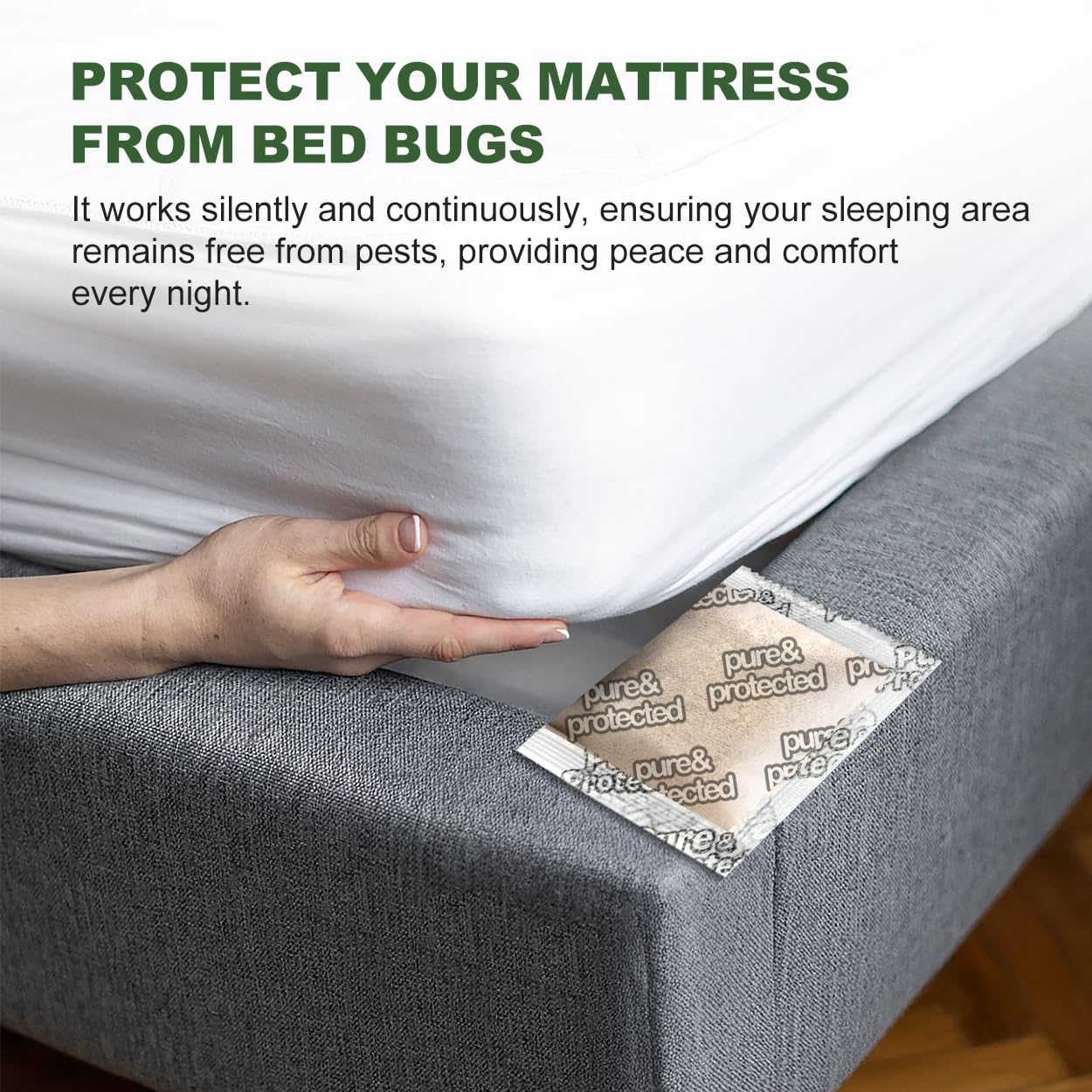 Bed Bug Repellent Pouches, 12 Pack Natural Plant Based Essential Oil, Flea and Mite Bedbug Deterrent for Indoor Home, Hotels and Luggage, Long Lasting Closet Bed Bug Prevention, No Residue Formula