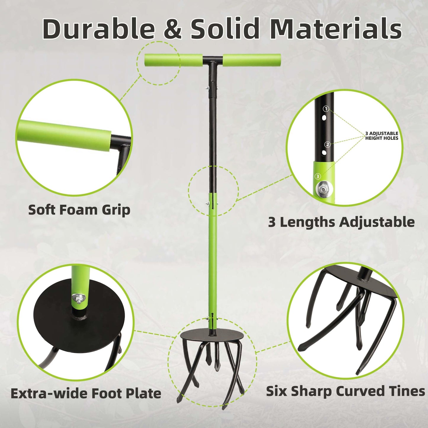 KLDOLLAR Hand Tiller Cultivator, Manual Twist Tiller with Sharp Arrow Tines, Extra-Wide Foot Plate Tills Effortlessly, Manual Tiller for Gardening, Soil Loosening, Flower Beds & Raised Beds
