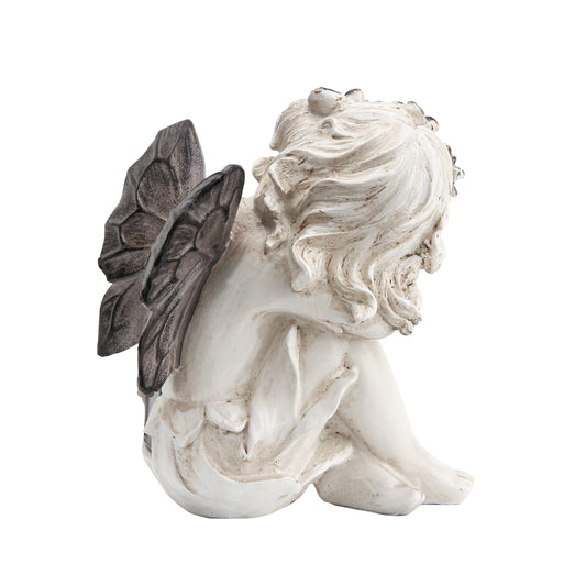 Leekung Angel Statue with Solar Powered Light for Garden Decor,Garden Statues for Patio Yard Porch Lawn Outdoor Decor,Angels Garden Sculptures & Statues,Angel Figurines Memorial Spiritual Gifts