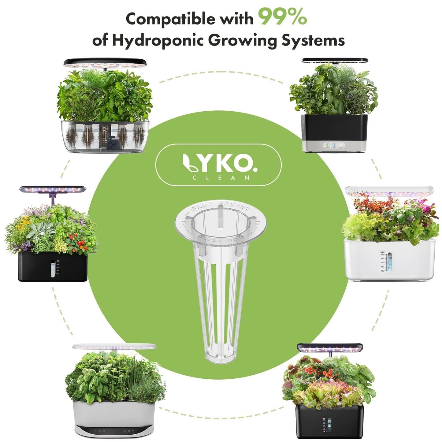 LYKOCLEAN 12 Pods Cherry Tomato Seed Pod Kit for AeroGarden, idoo, Ahopegarden Hydroponic Growing System Indoor Include Red Chili/Purple Bell/Green/Yellow Pepper, Golden/Red Cherry Tomato, 400+ Seeds