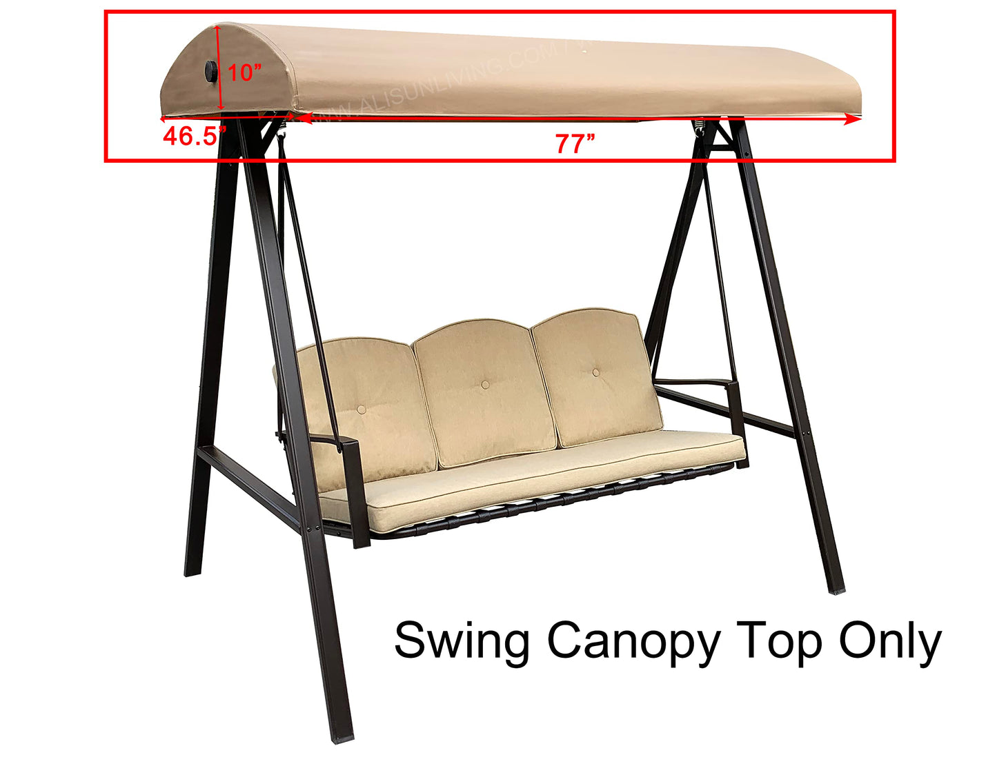 ALISUN Replacement Canopy Top for Model#GSS00132D Cunningham 3-Seater Patio Swing (Top Only)