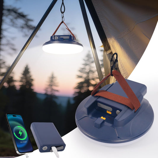 Camping Lights Rechargeable Lanterns for Power Outages, LED Camping Lantern with Detachable Power Bank, 4 Light Modes,9000mAh Battery Powered Tent Lights for Camping, Emergency, Hurricane, Outdoor