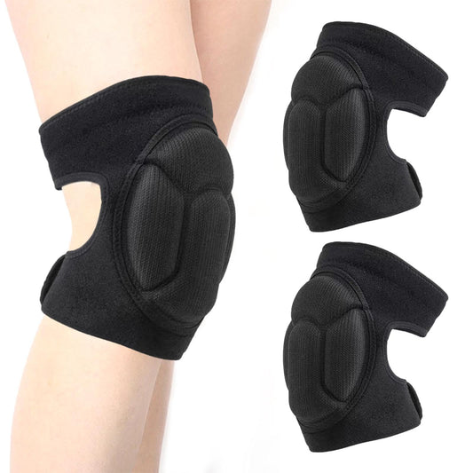 Trasylph Knee Pads, Work Thick Foam Knee Pads Work Anti Slip Collision Avoidance Knee Pads for Gardening Construction Cleaning Flooring Men Women(COLOR:Black)