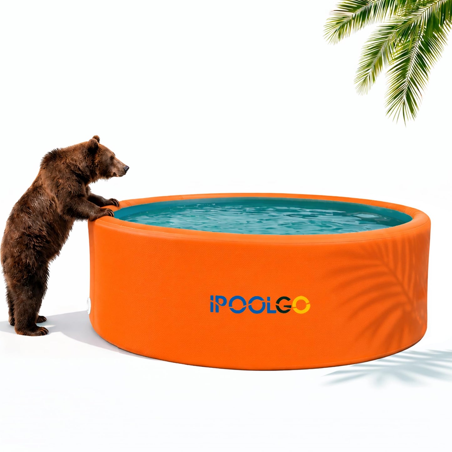 IPOOLGO ‌Extra Large Inflatable Pool, 10.2ft X 48in Extra Large and Thickened Family Inflatable Pool, Suitable for Summer Outdoor Water Party Use.Inflatable Pump and Sand Filter Pump Not Included.