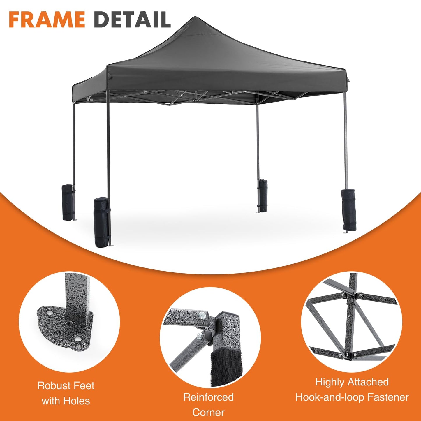 KMFurnila 10x10 FT Pop Up Canopy, Easy Up Canopy Tents for Camping Parties Events, Patio, Beach, Backyard Portable Outdoor Shelter Heavy Duty Instant Sun Shade with Sand Bags