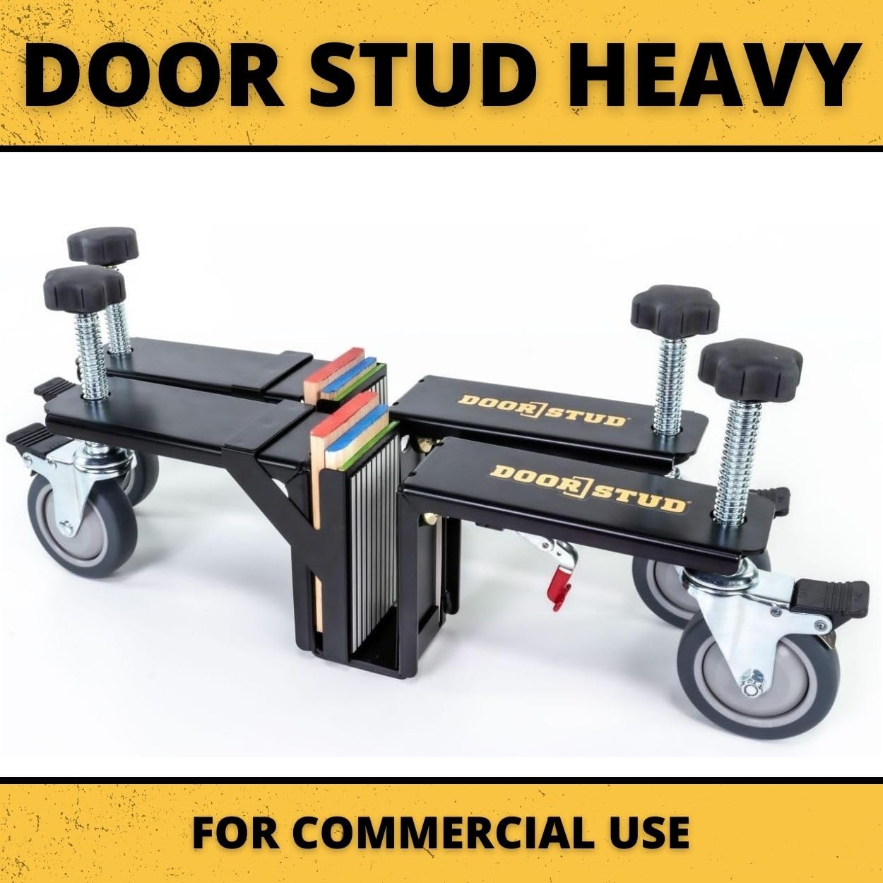 Door Stud Heavy with Infinite Spacer - The Original Door Installation Tool for Home Improvement - Vertically Adjustable for Pre-Hung & Slab Doors - 500-lbs Weight Capacity