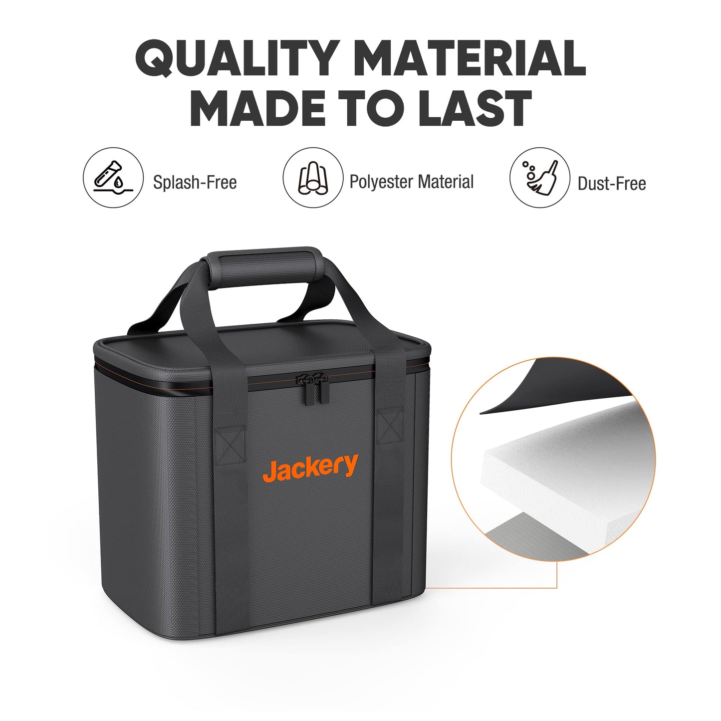 Jackery Carrying Case Bag (S Size) for Explorer 240/240 v2/300/300 Plus/500 Portable Power Station - Black (Power Station Not Included)