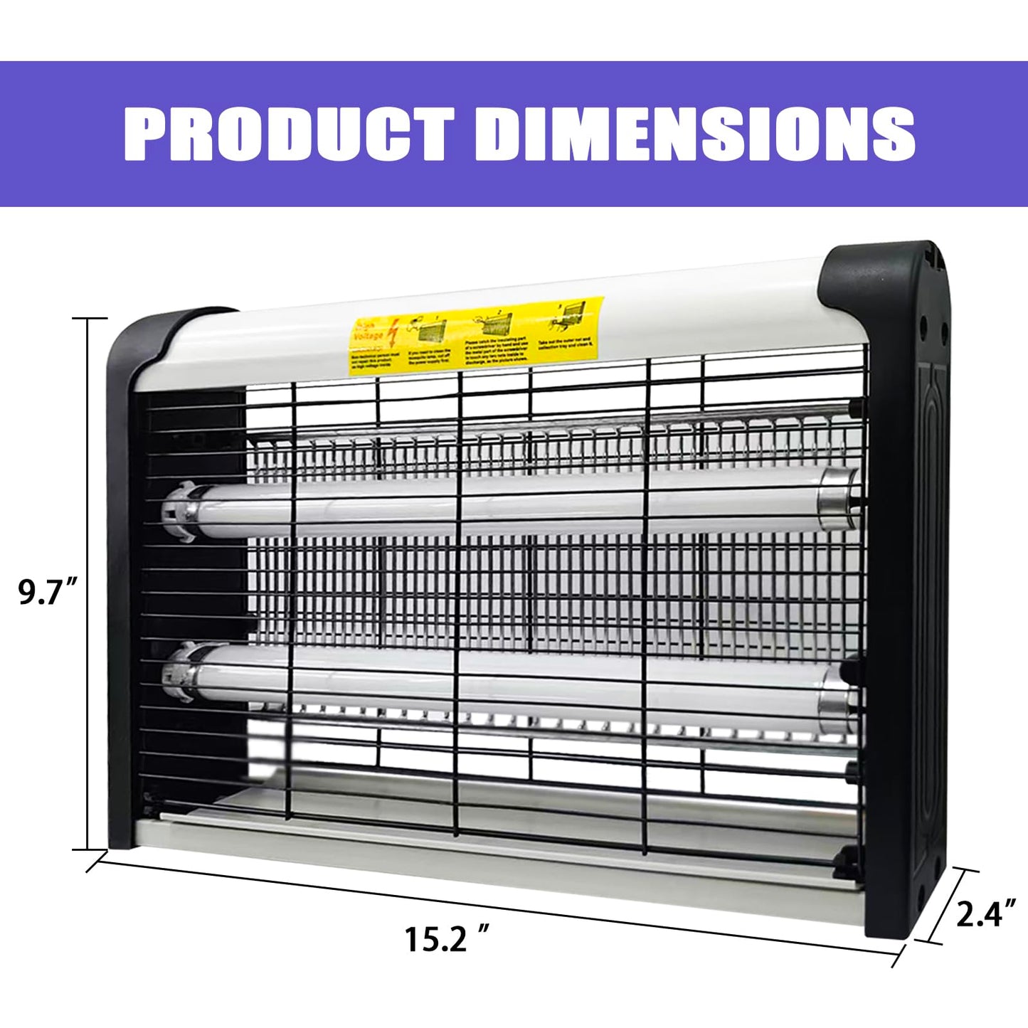 20W Electric Indoor Bug Zapper, Mosquito Trap with UV Light, Insect Killer Eliminator for Home, Office, Restaurant