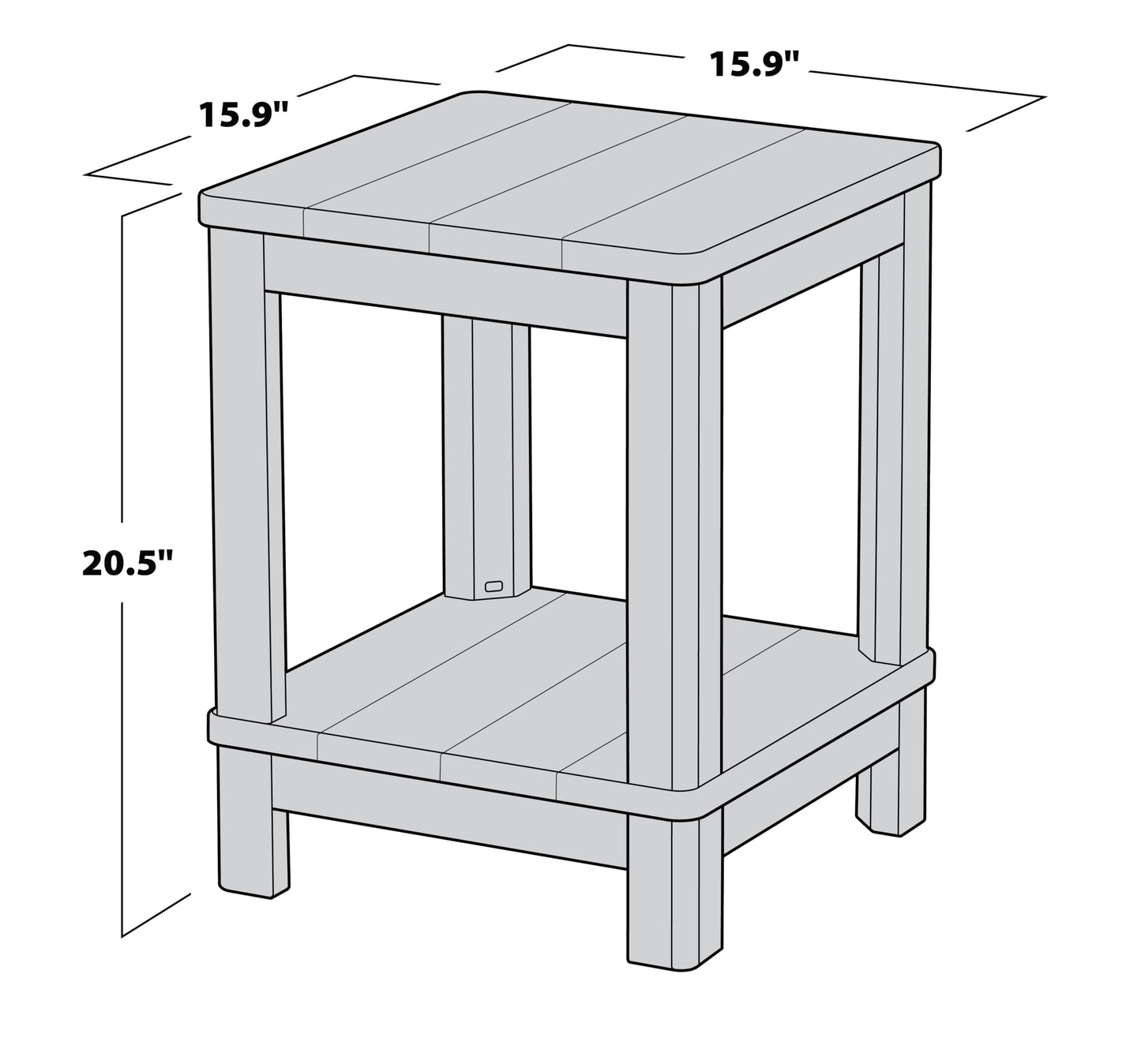 Keter Deluxe Adirondack Side Table - Black