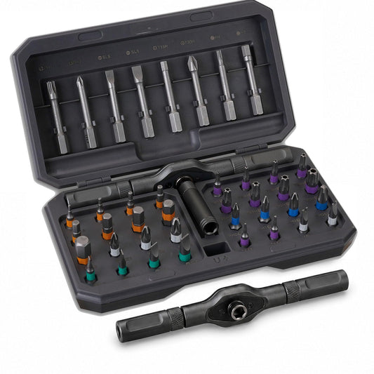 YrouGra 42-in-1 Magnetic Ratcheting Screwdriver Set with T Handle, Multi-Bit Repair Tool Kit for Electronics, Doorbell, Computer, Eyeglass, Furniture, DIY Projects and Home Repair