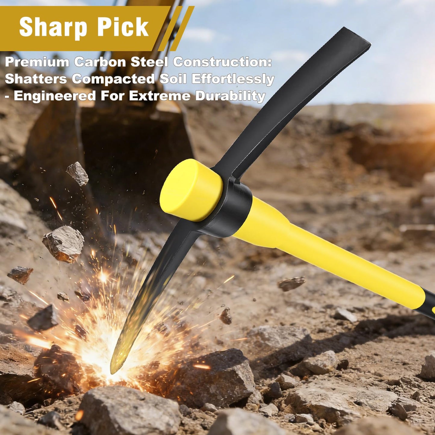 NAUKII 36 inch Garden Hoe Fiberglass Handle Hoe Garden Tool Carbon Steel Hand Tools