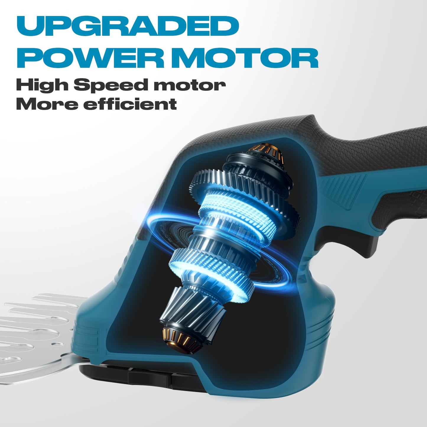GARTOL 2-in-1 Cordless Hedge Trimmer & Grass Shears, Compatible with Makita 18V Battery, 20V Handheld Bush Trimmer with 12" & 6" Blades, Battery & Charger Included, Lightweight Bush Clipper for Yard