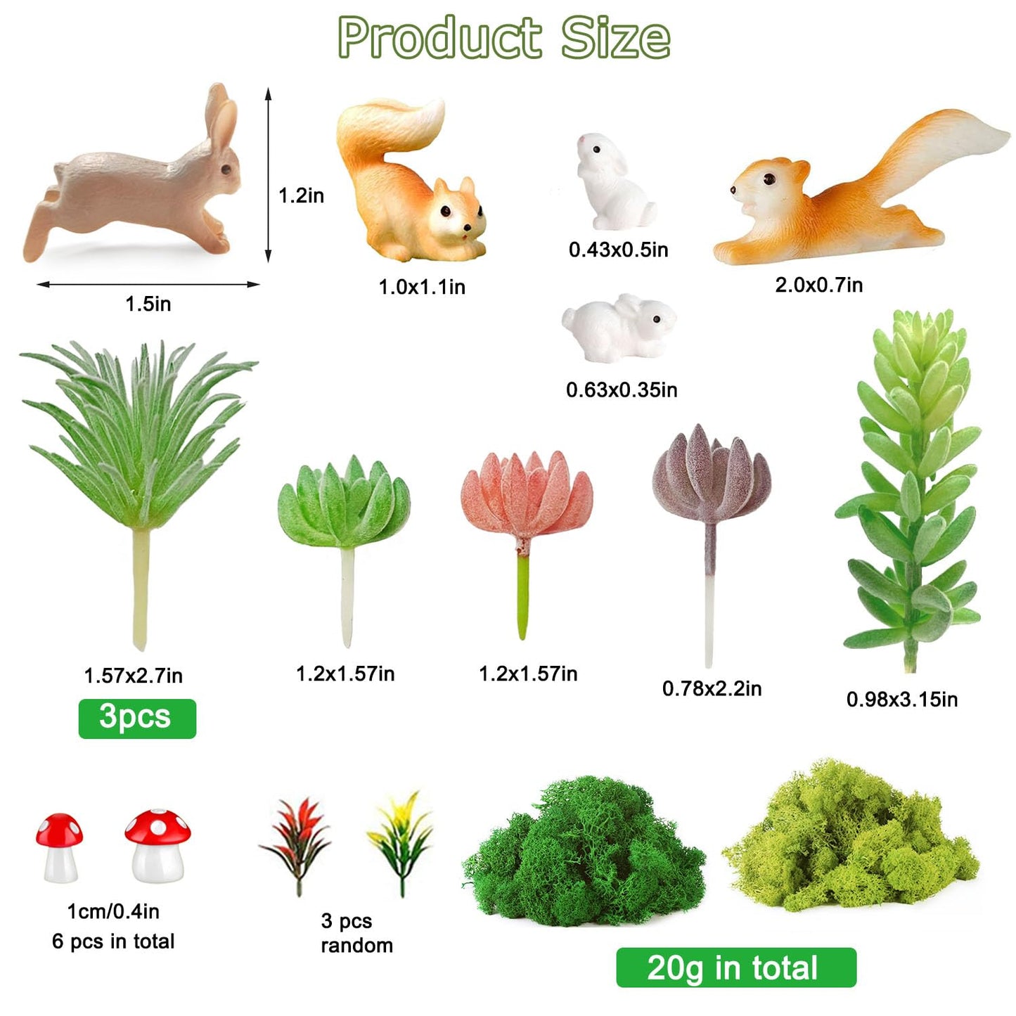 QuarenDen Fairy Garden Accessories, 27 Pcs, Fairy Garden Kit, Fairy Garden Walkway Path, Miniature Garden Figurines, Micro Landscape Ornaments for DIY Craft