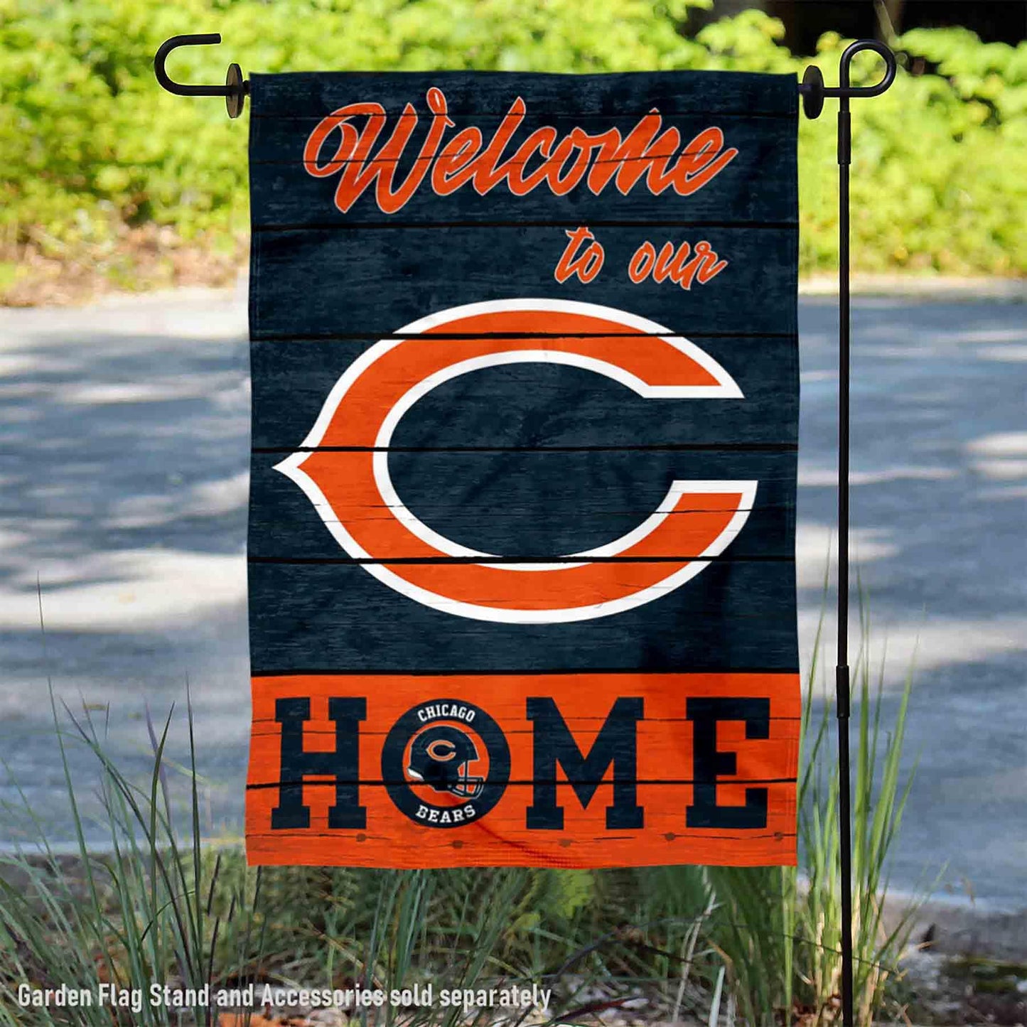Chicago Bears Welcome Home Decorative Garden Flag Double Sided Banner