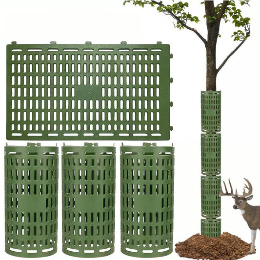 USEDGDIG 8 Pack Tree Trunk Protector Extendable Plant Guard Protectors 15" x 10" Tree Wraps to Protect Bark Heavy Duty Tree Protectors from Wildlife, Pruners, Mowers, and Rodents