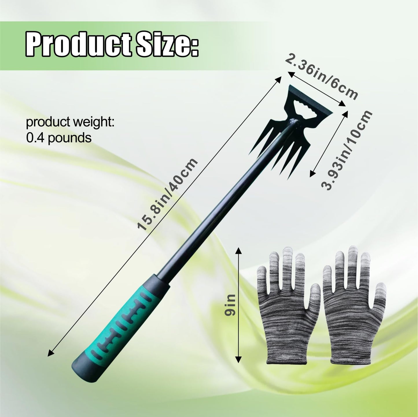Weed Puller Tool-2Pcs Gardening Hand Weeder Tools, 2026 New Weeding Artifact Uprooting Weeding Tool, Manganese Steel Weed Removal TooL, 6 Teethes Dual Purpose Manual Weed Pulling Tool for Yard Gardenl
