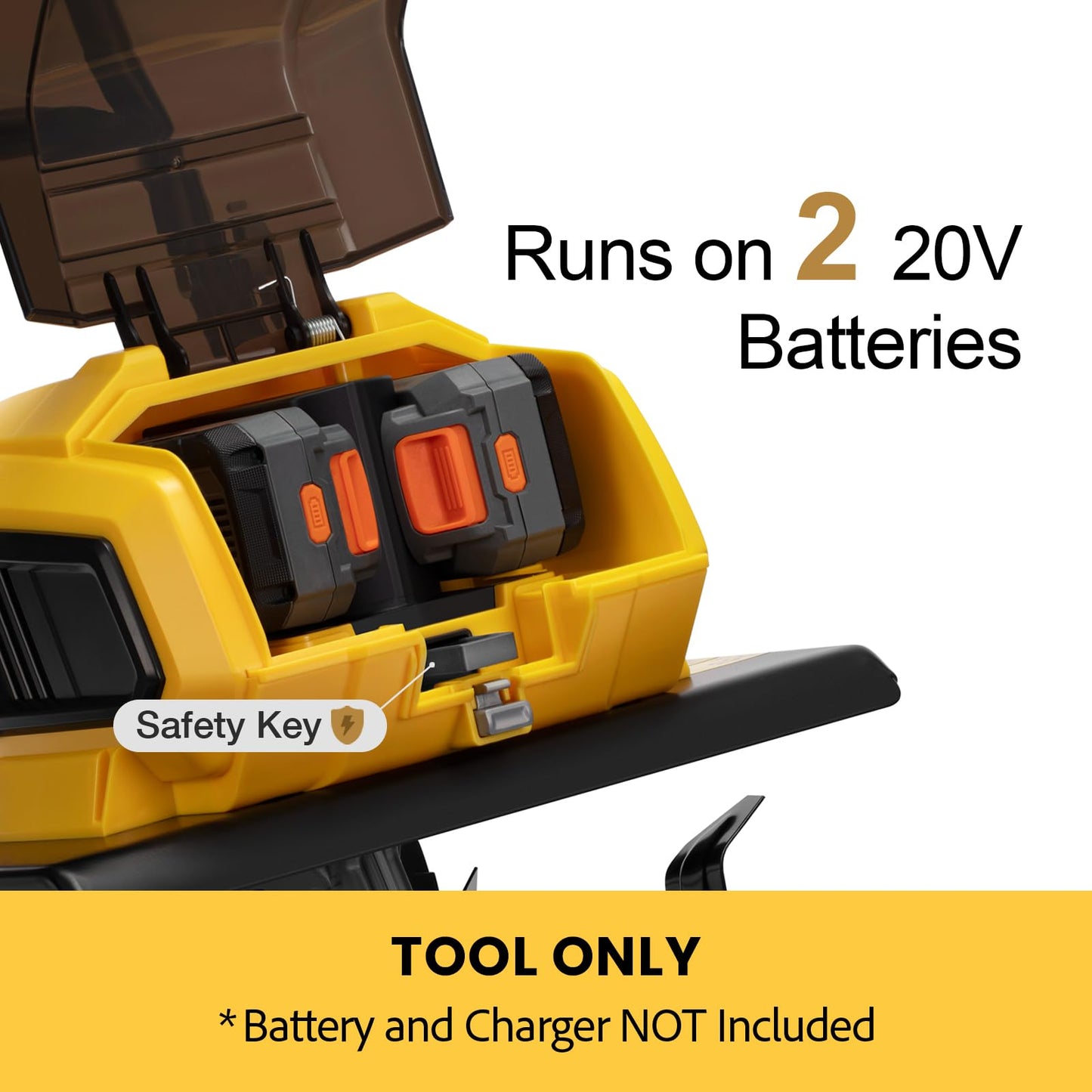 40V Brushless Cordless Tiller Cultivator Compatible with Dewalt 20V Battery(Tool Only), Electric Garden Tiller w/16 Steel Tines, 14.2" Tilling Width, 8.7" Depth, Safety Lock, Portable Rototiller