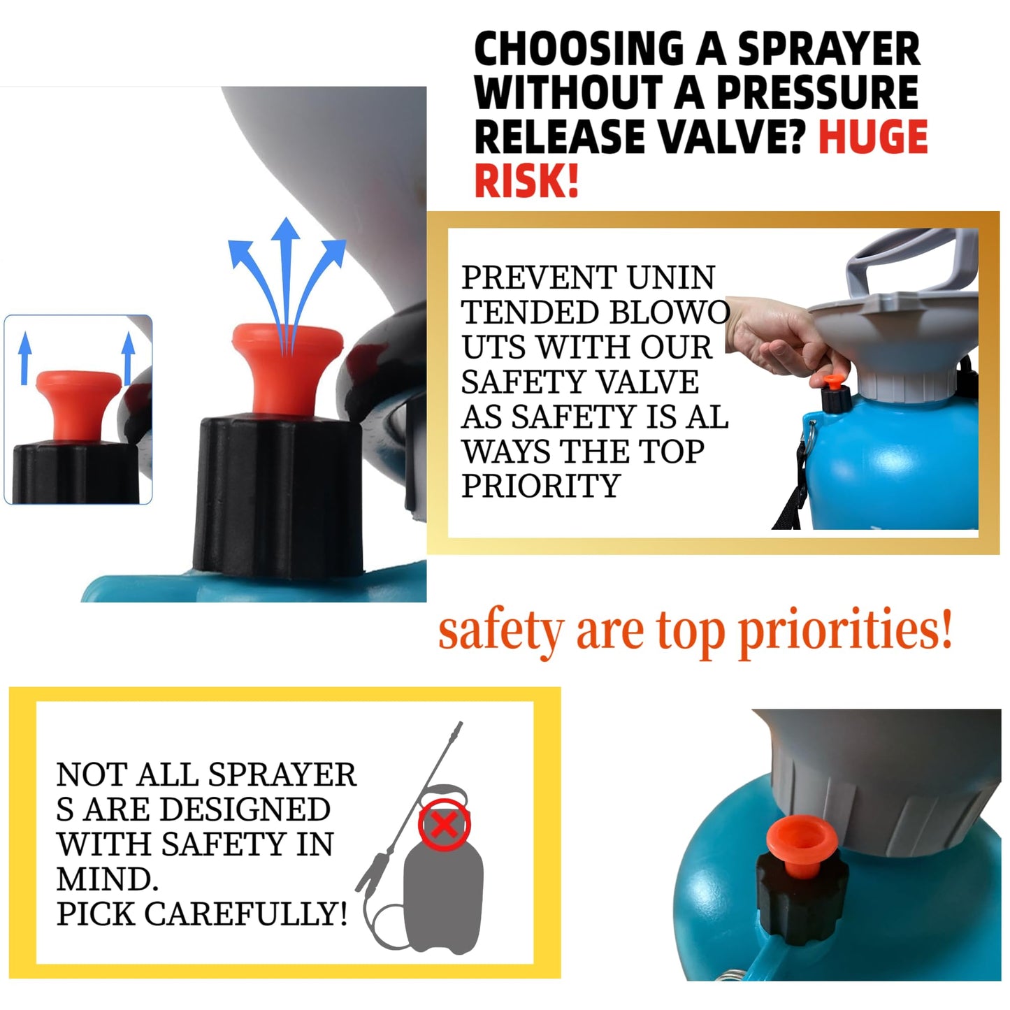 JMFANGLIU Upgraded Reinforced 1.3 Gallon Pump Pressure Sprayer-Watering for Plants, Weeds Control, Lawn Care with Adjustable Nozzles &Comfort Strap