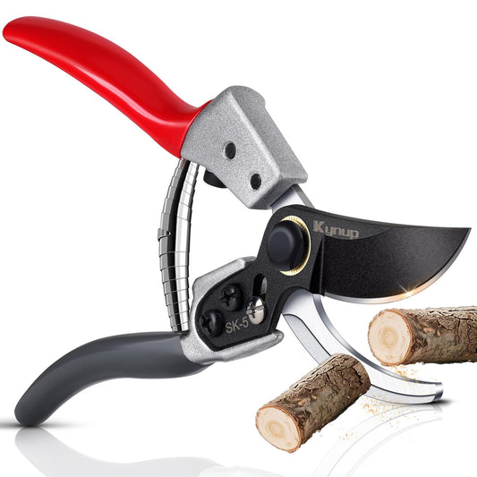 Kynup Pruning Shears, Garden Shears, Garden Clippers, Gardening Hand Tools, SK5 Steel Blade, Up to 1 Inch Cut Capacity, Safty Locked, Effortless Design, Garden Tools for Gardening, Farm