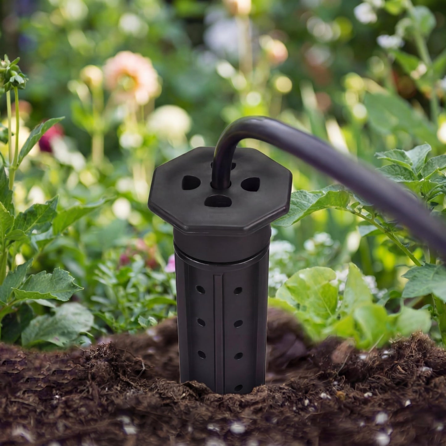 Briwooody 6 Pack 8 Inch Garden Watering Stake Large UV-Protected ABS Plastic Deep Root Irrigation Spike for Trees, Shrubs, Bushes, Shrubs, Flowers, Fruits, Vegetables, Potted Plants