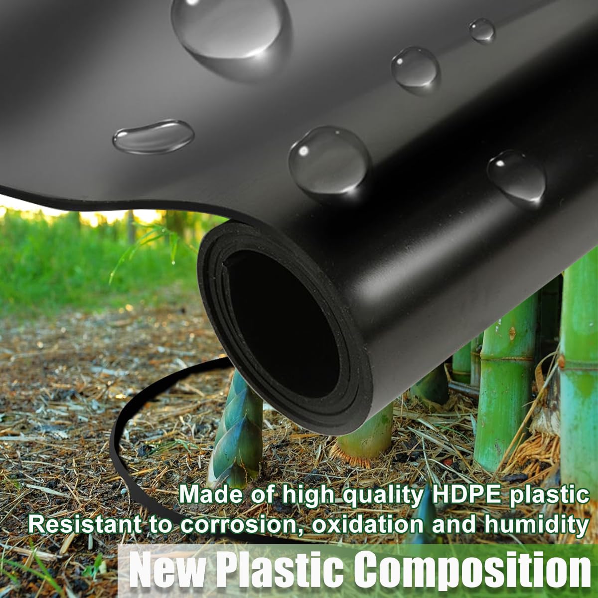 Tree Root Barrier Bamboo Barrier, Tree Root Protector Bamboo Shield Plant Grass Weed Substrate Controller, Heavy Duty Control System for Sidewalks Roads Driveways, Landscape Edging Block 19.7FT*21.6IN