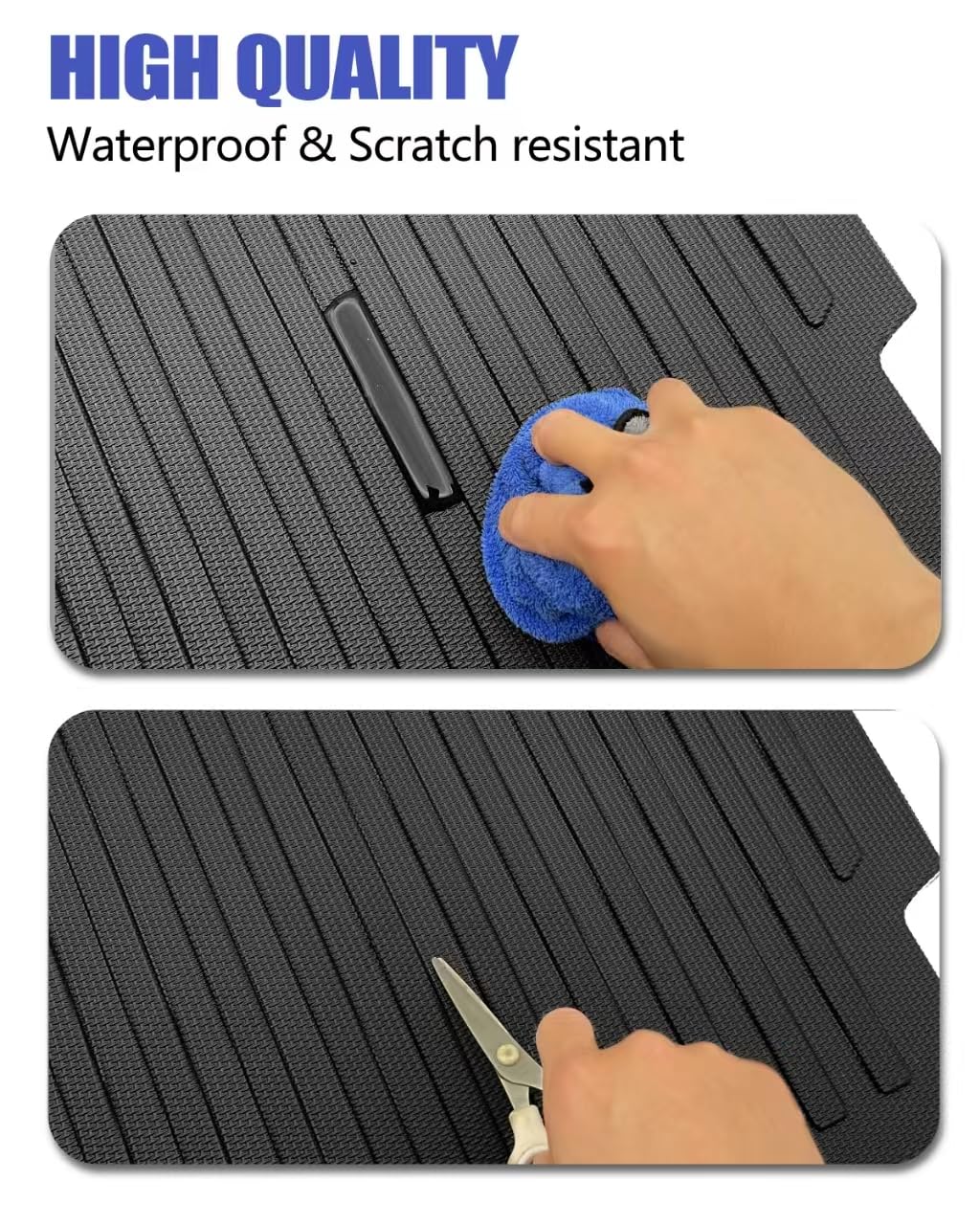 ZQULOYO Cargo Liners Backrest Mat for Land Rover Ranger Rover Sport Accessories 2014-2022 with Hook&Loop Rear Trunk Mat Rear Seat Back Cover Protector All Weather Anti-Slip Split Dog Liner 3 PCS