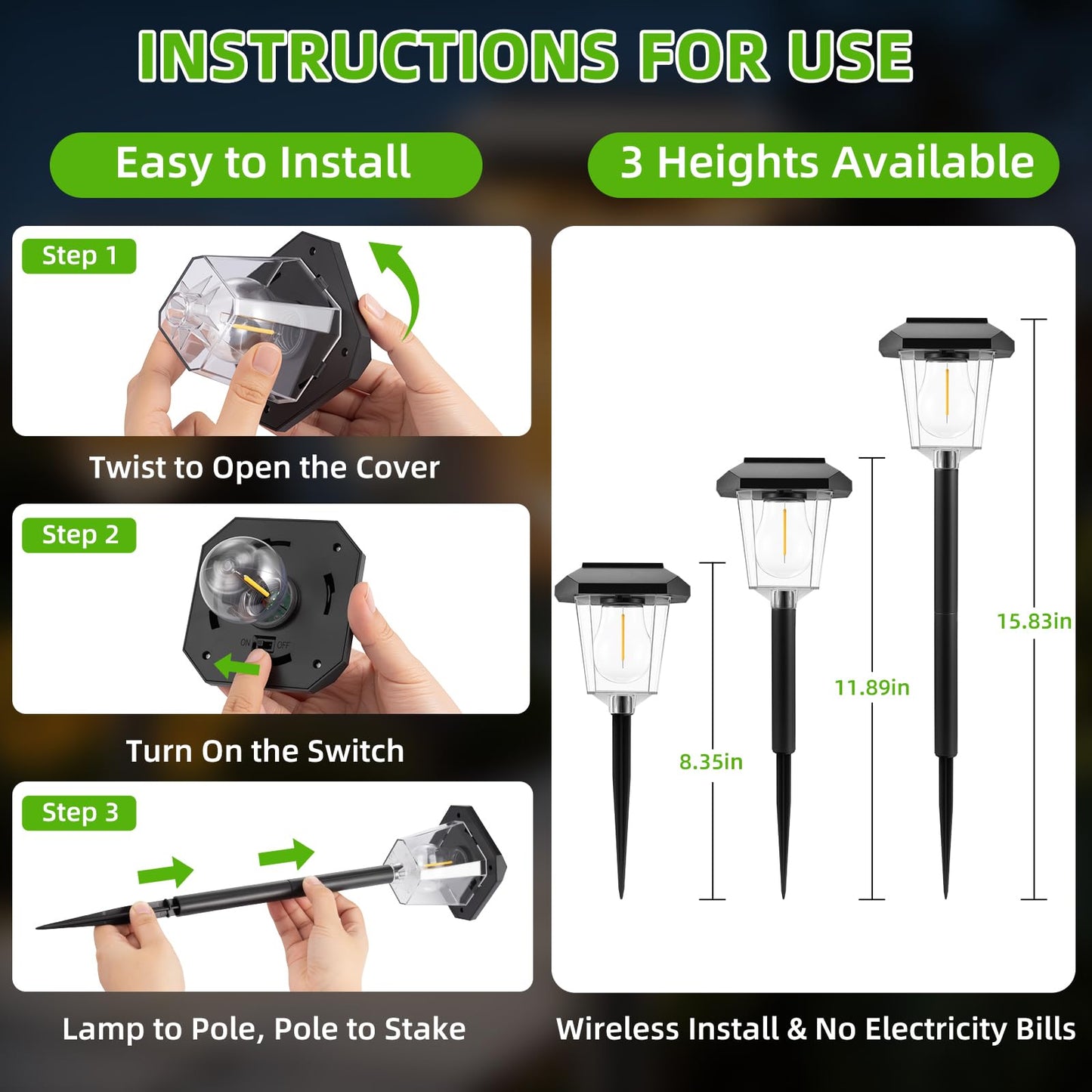 16Pack Solar Pathway Lights Outdoor, LED Solar Lights Outdoor Waterproof, Garden Light Solar Powered, Stake Landscape Lighting for Outside Yard Driveway Walkway Sidewalk Path Lawn Patio Garden Decor