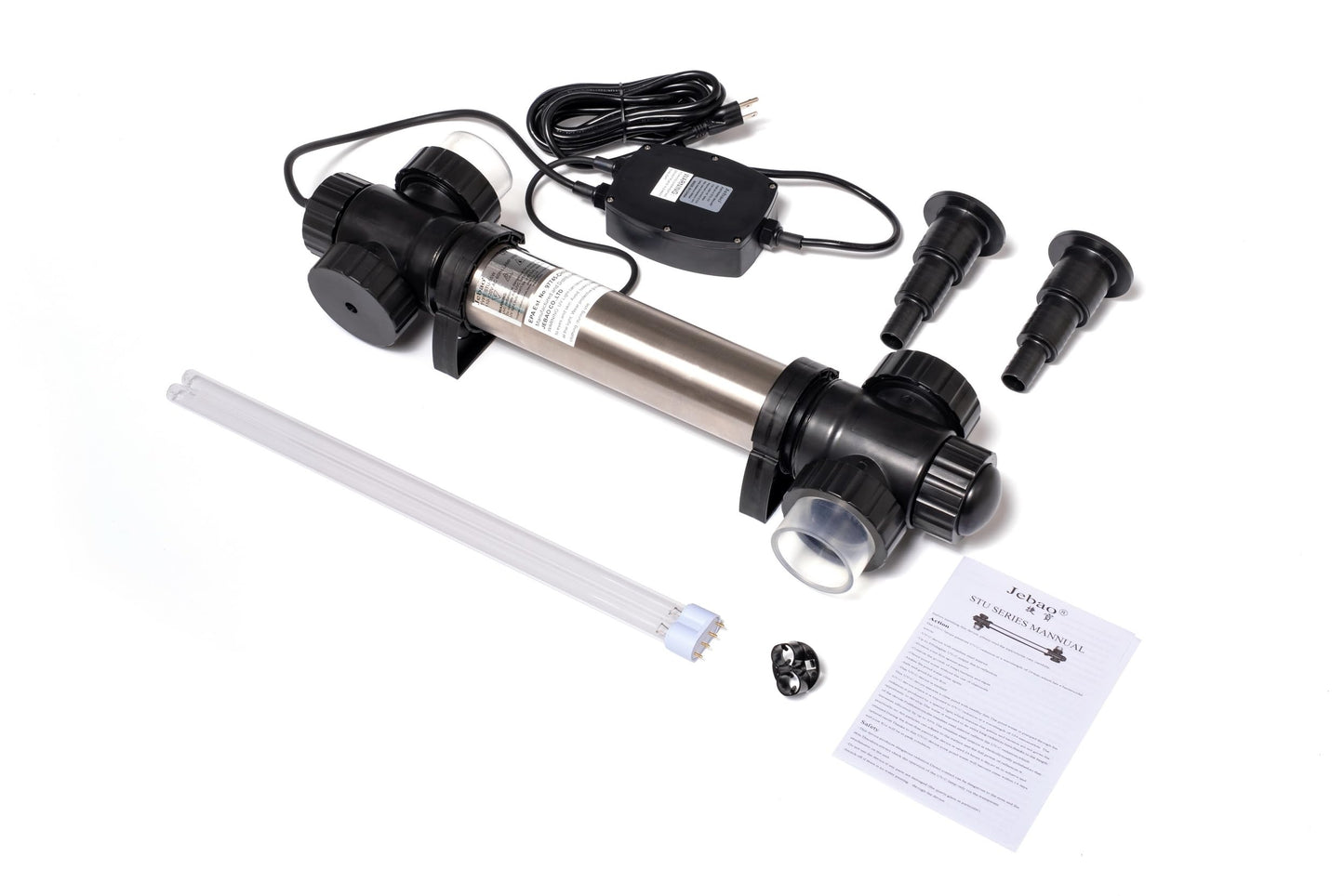Jebao STU-55 Stainless Steel Pond and Aquarium Clarifier, 55-watt