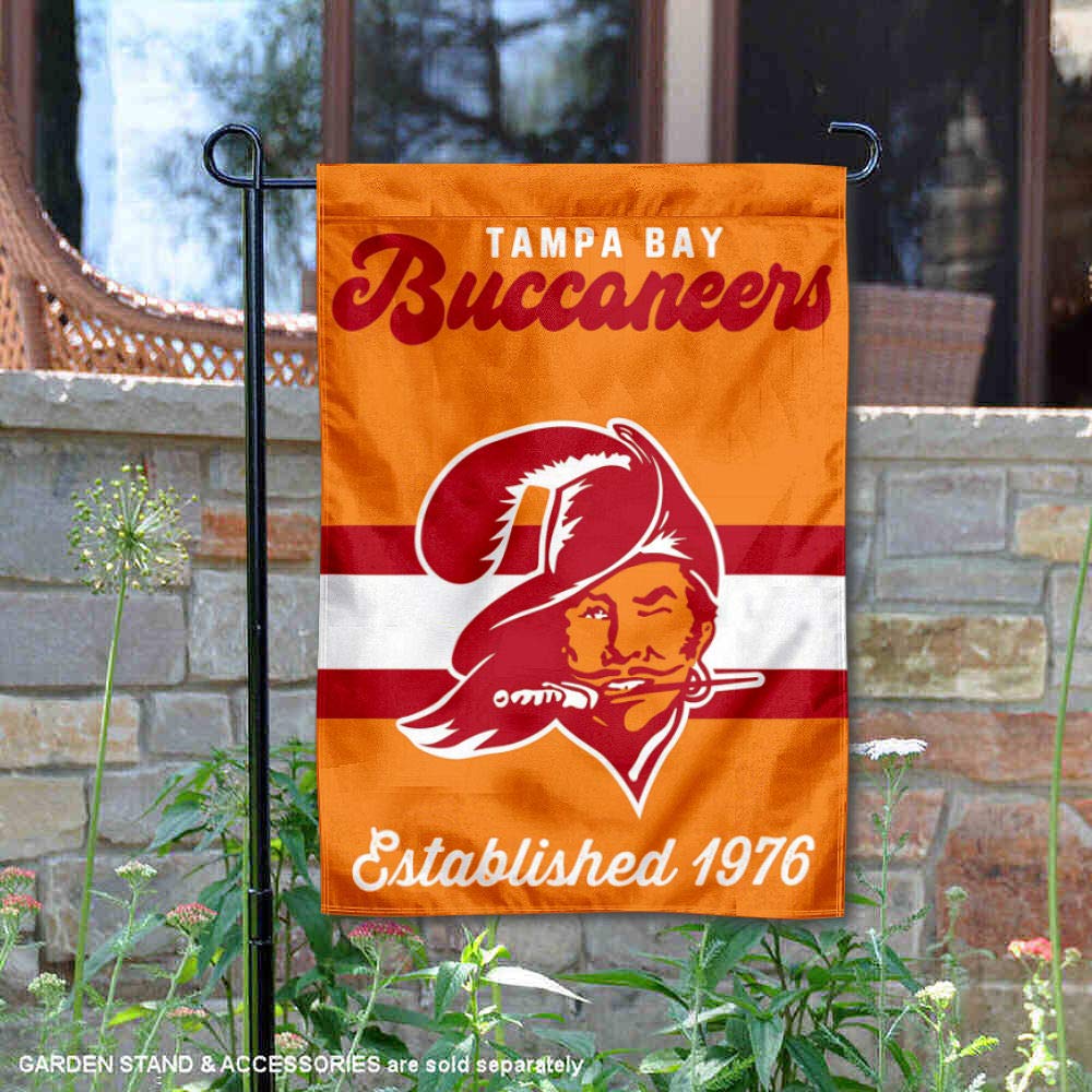 Buccaneers Throwback Retro Vintage Garden Flag Double Sided Banner