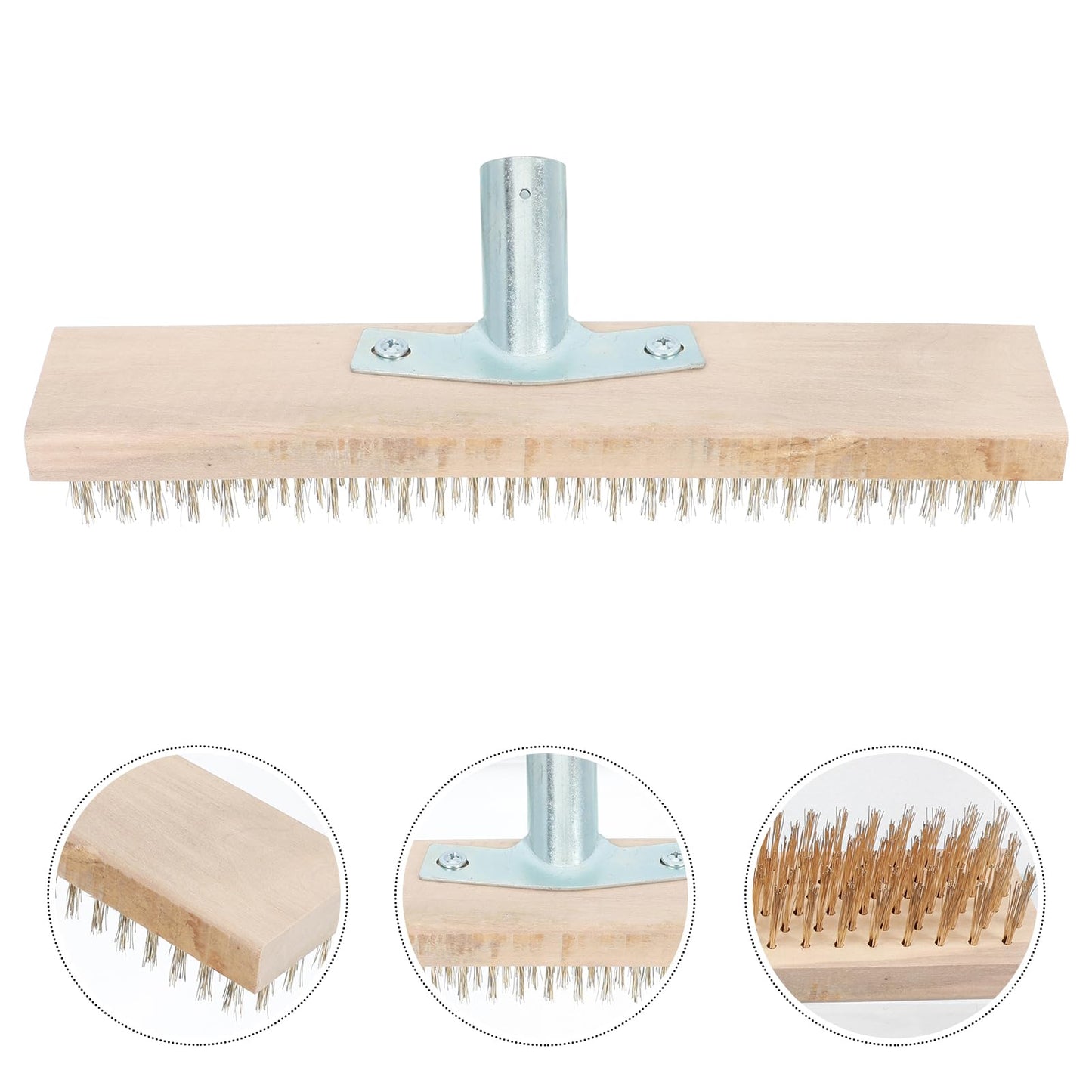 Yardwe Moss Cleaning Brush 11.81In Garden Removal Brush for Narrow Spaces Attach to Standard Broom or Rake Handles Ideal for Patio Lawn and Sidewalk Cleaning