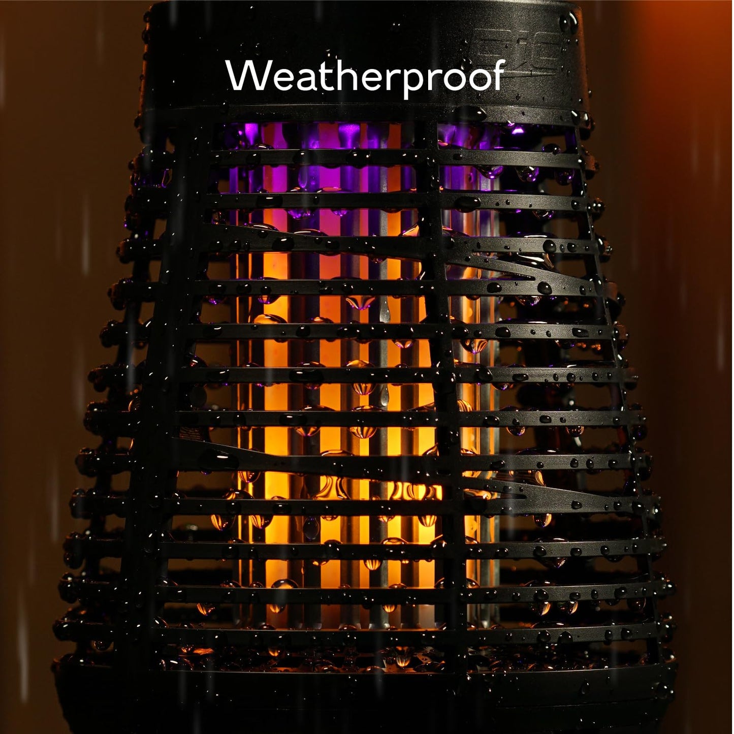 PIC Portable Bug Zapper, 600V Solar Powered Insect Trap & Fly Zapper for Outdoor Use, LED Flickering Flame, Activates Automatically in Dark, Weatherproof Outdoor Fly Trap, Kills Bugs on Contact