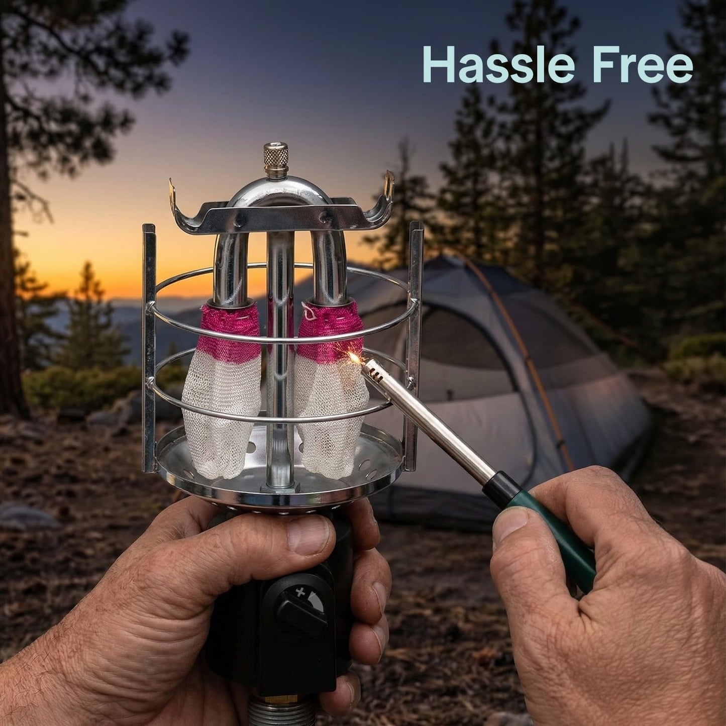 Camping Lantern 1500 Lumens, Bright Outdoor Lantern with Adjustable Light, Easy Ignition, Durable Design, Propane Lantern for Camping, Hurricane and Backup Use