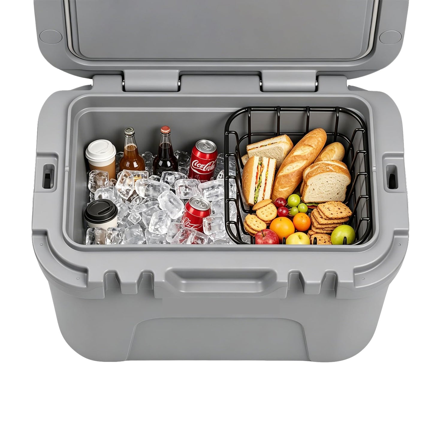 CORRBPEN Cooler Basket Compatible with YETI Roadie 15, Dry Goods Wire Cooler Rack Storage, Keeps Smaller Items Dry and Organized, Fits Roadie 15, Ice Chest Good to Hold Fruit, etc.