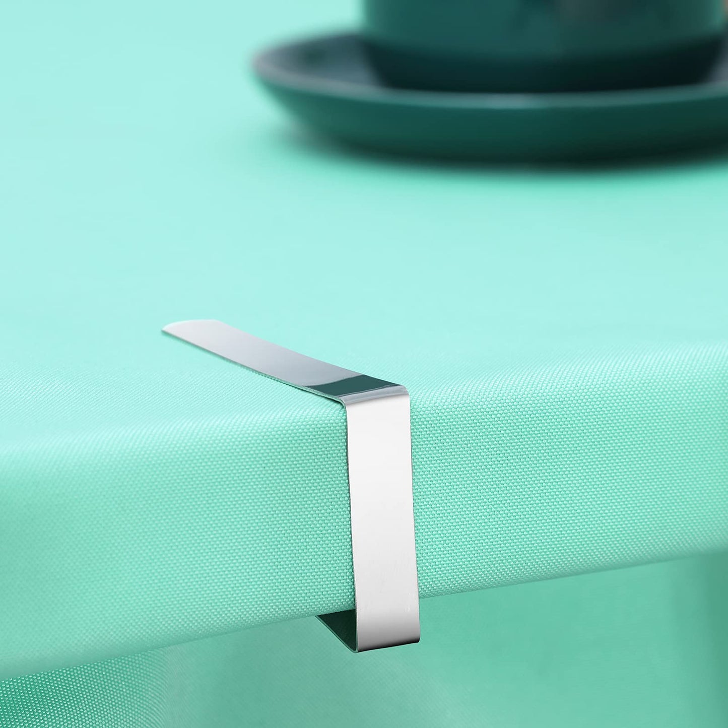 Ponure 12 Pack Tablecloth Clips - Heavy Duty Picnic Table Clips, Stainless Steel Table Cloth Cover Clamps, Table Cloth Holders Ideal for Restaurant Picnics Marquees Weddings Graduation Party