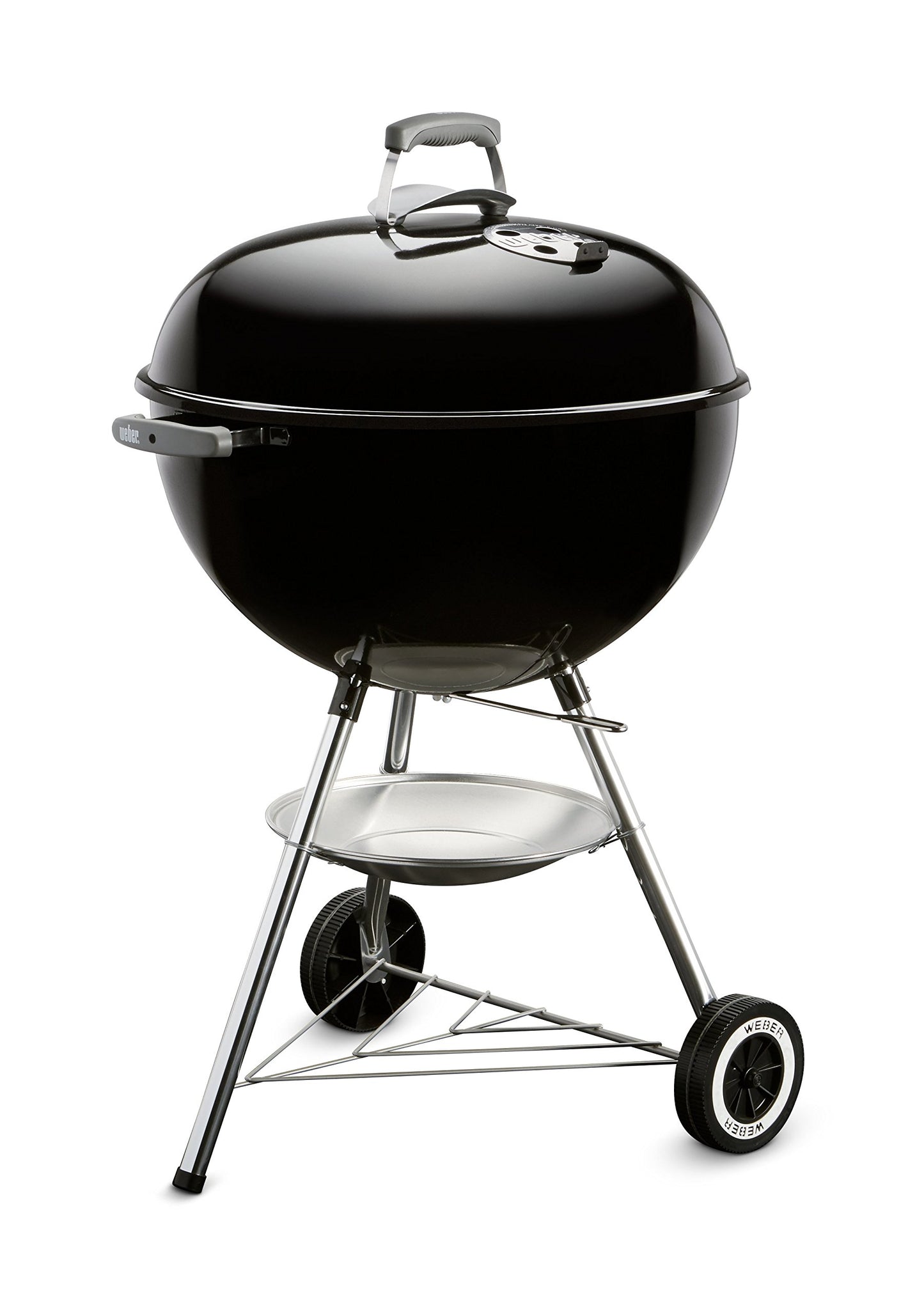 Weber Original Kettle Charcoal Grill, 22-Inch, Black – Classic Outdoor BBQ Grill with One‑Touch™ Cleaning System & Precise Temperature Control Dampers