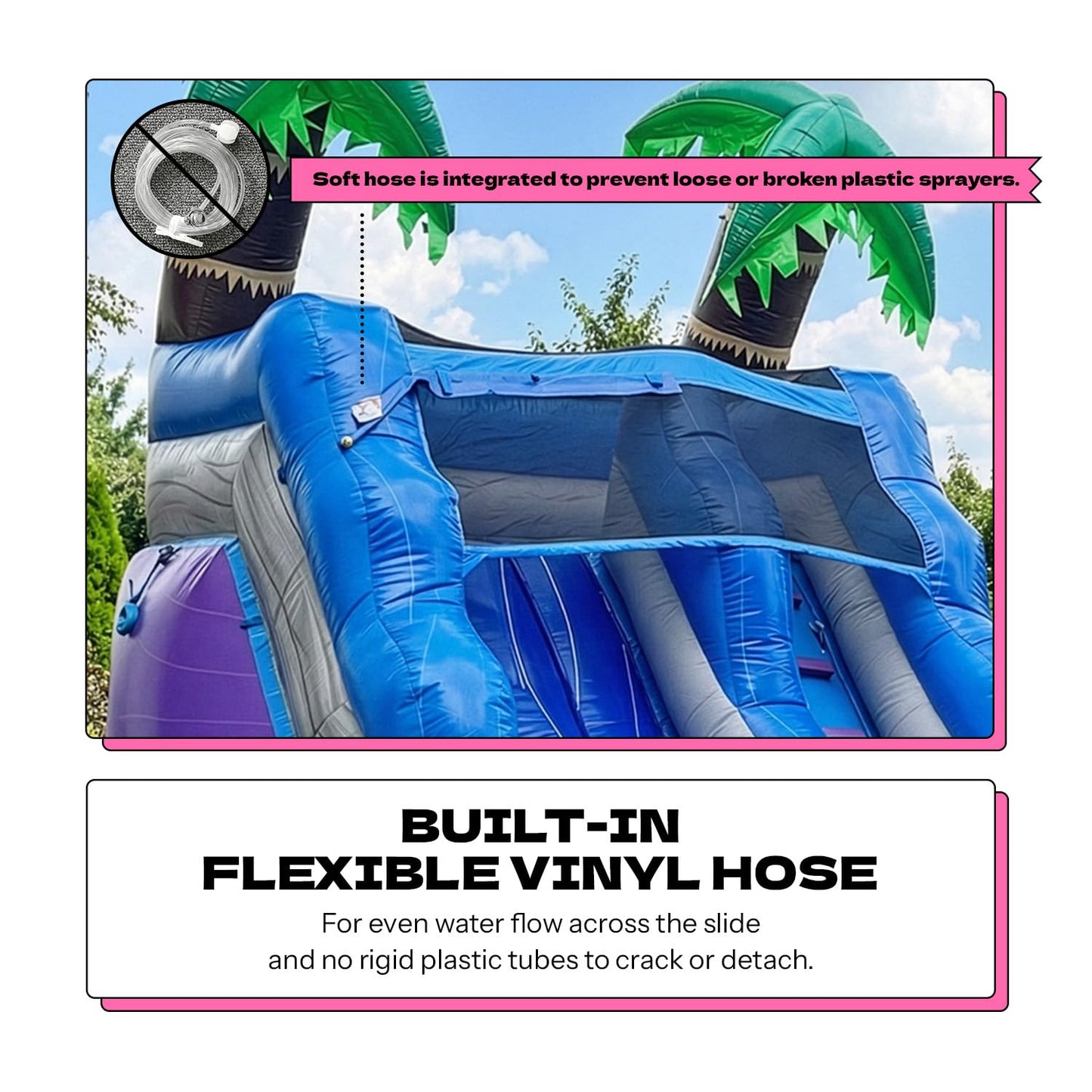 POP JUMP 13ft Tall Topical Inflatable Water Slide with Pool- 22ft Long, 100% PVC Vinyl, Commercial Reinforced, Backyard Summer Play, Wet/Dry Fun, Front Entry for Easy Supervision, Includes Blower