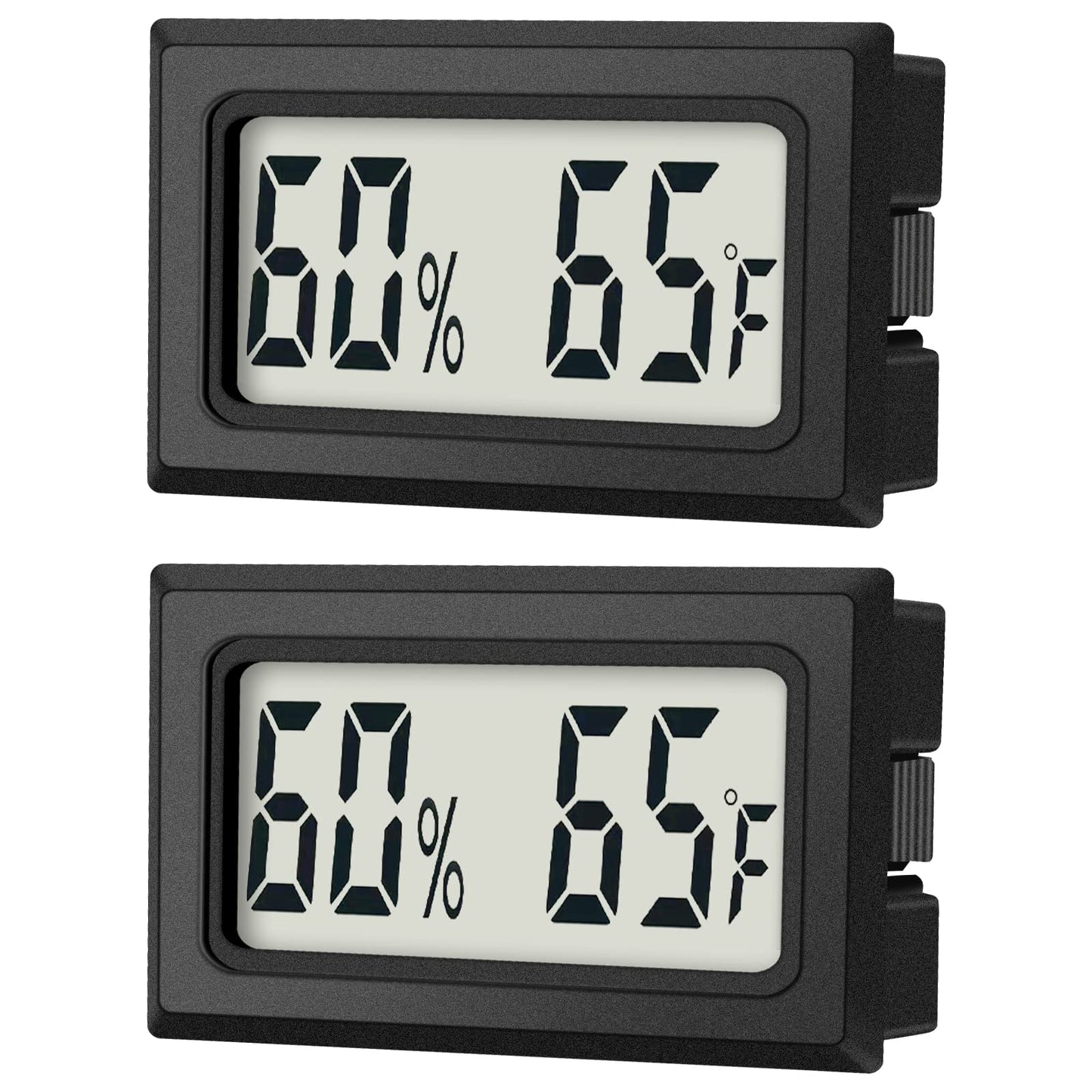 Mini Digital Thermometer 2-Pack Hygrometer Indoor Humidity Monitor Temperature Humidity Gauge Meter with Fahrenheit (℉) for Greenhouse, Garden, Cellar, Closet Etc by DWEPTU