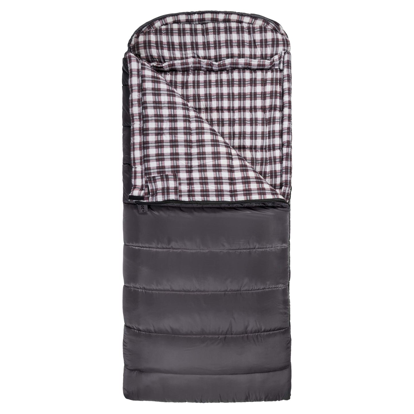 Teton Fahrenheit XXL, +20F Degree Sleeping Bag, All Weather Sleeping Bag for Adults, Camping Made Easy and Warm. Compression Sack Included, Grey, Left Zip