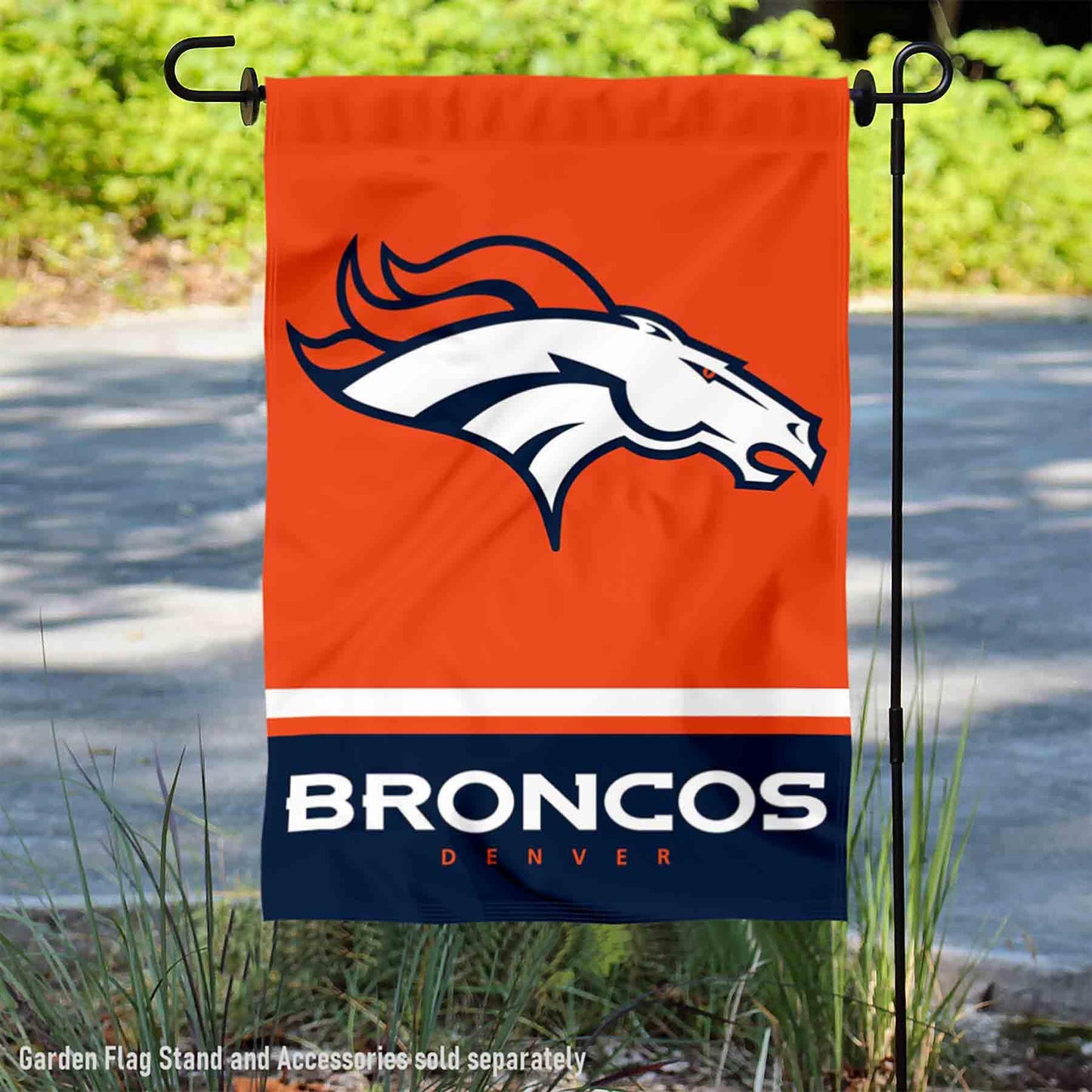 Denver Broncos Double Sided Garden Flag