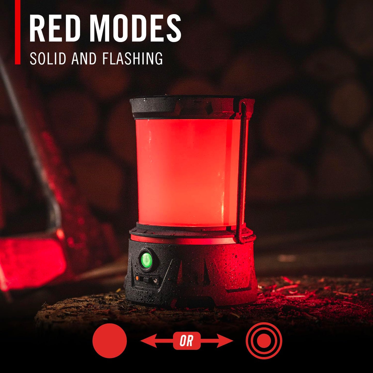 COAST EAL40R 2500 Lumen Rechargeable Emergency Camping Lantern with Red Flashing Mode, Carabiner, Diffuser, Foldeable Handle, Moonglow™ Low Mode, Illuminated Power Button, USB-C Power Bank