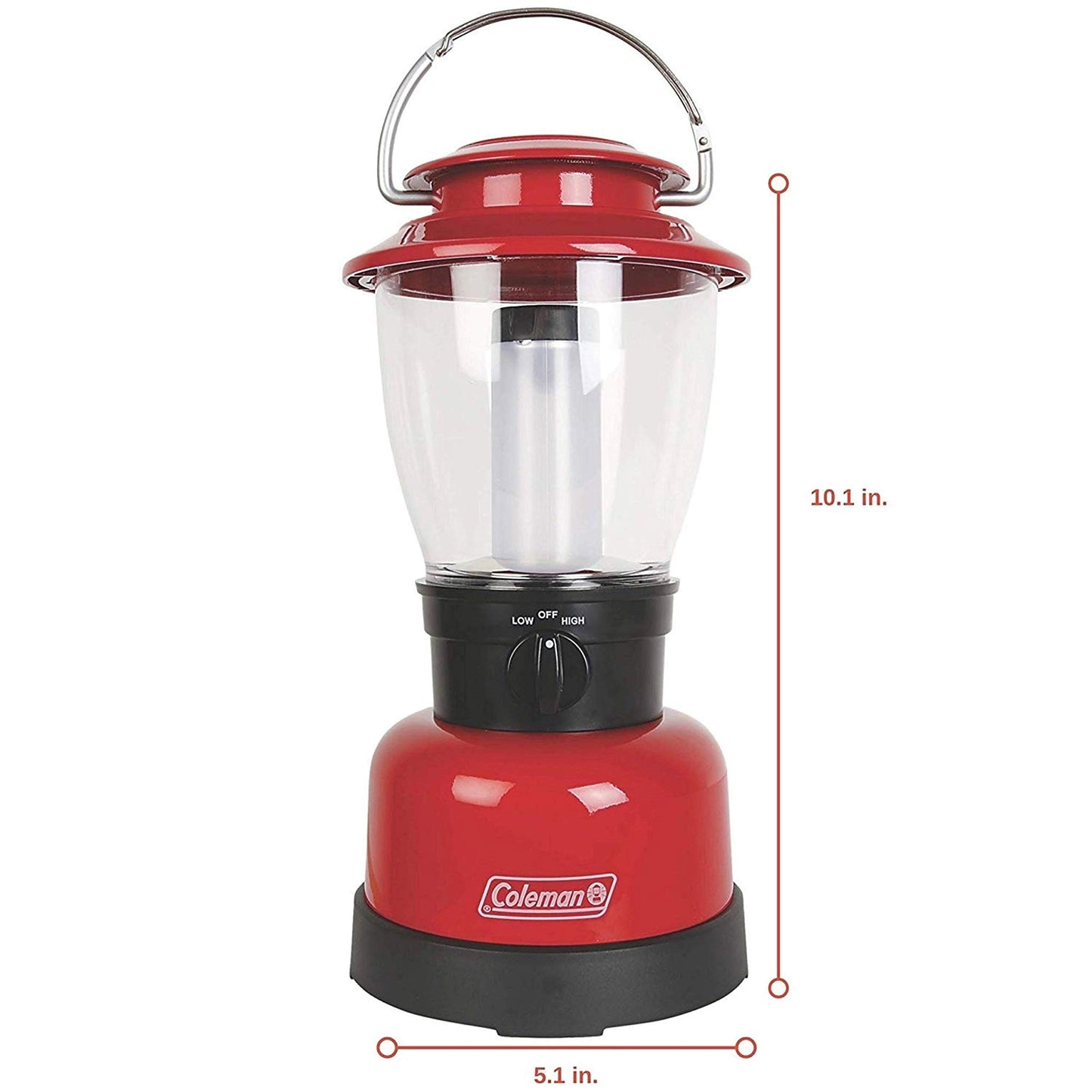 Coleman 400L LED Lantern with 4D Battery, Water & Impact-Resistant Lantern with Carry Handle, Lifetime LED Lights Never Need Replacing