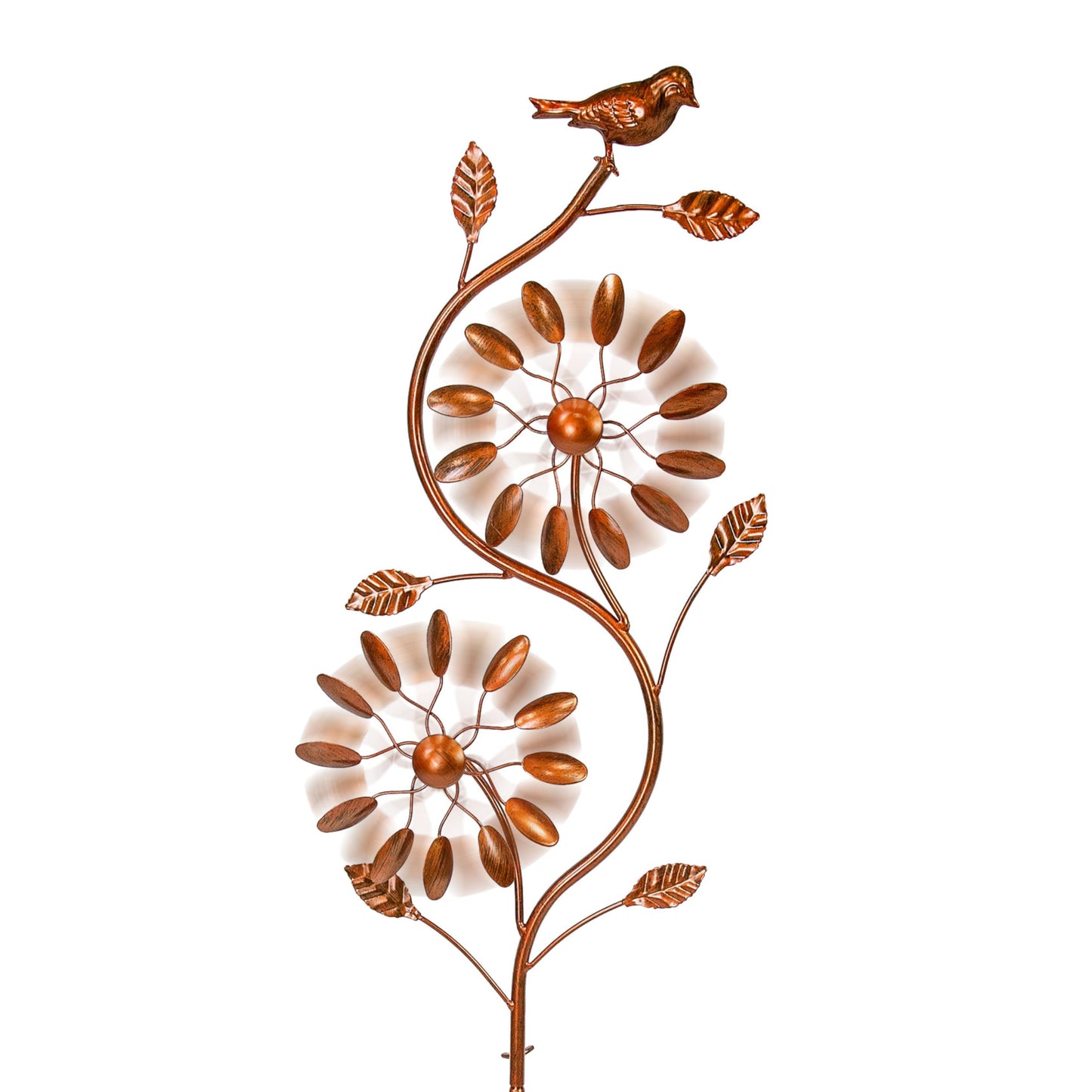 Sunnydaze Twirling Twigs Large Wind Spinners Outdoor for Garden - Spinner Yard Art with 2-Point Step-in Stake - 48" H