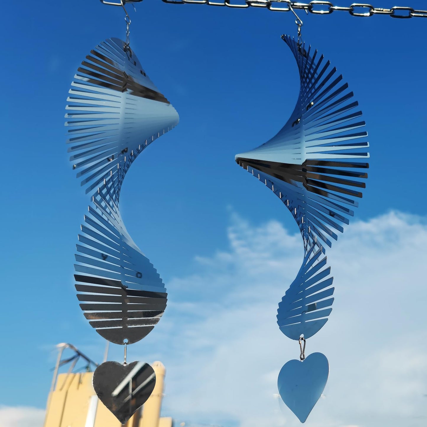 2pcs 15.8"x 5.9" Bird Deterren for Outside Patio Garden Porch Pool Window,Mirror High Reflective Bird Scare Devices Wind Spinners Outdoor Decor, to Keep Woodpecker Away from House
