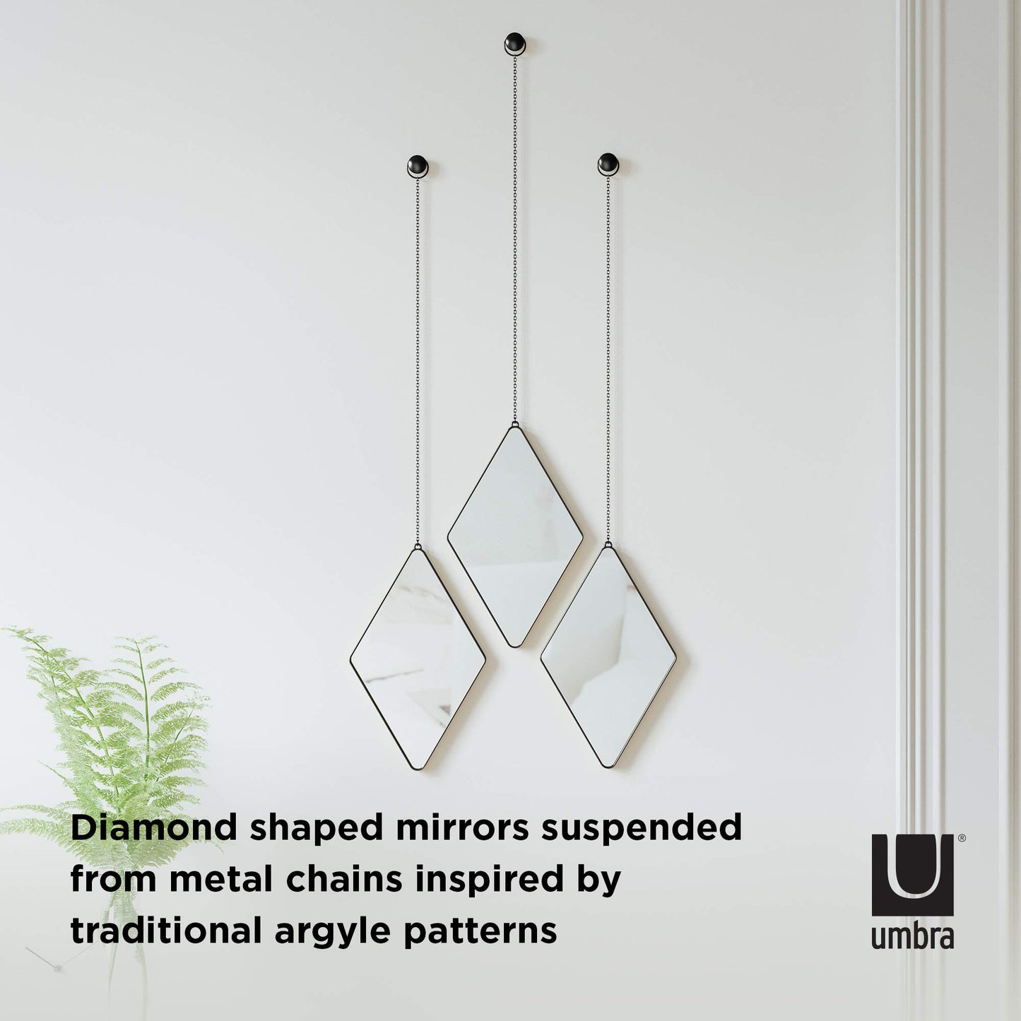 Umbra Dima Mirrors, Set of 3, Trio of Decorative Mirrors
